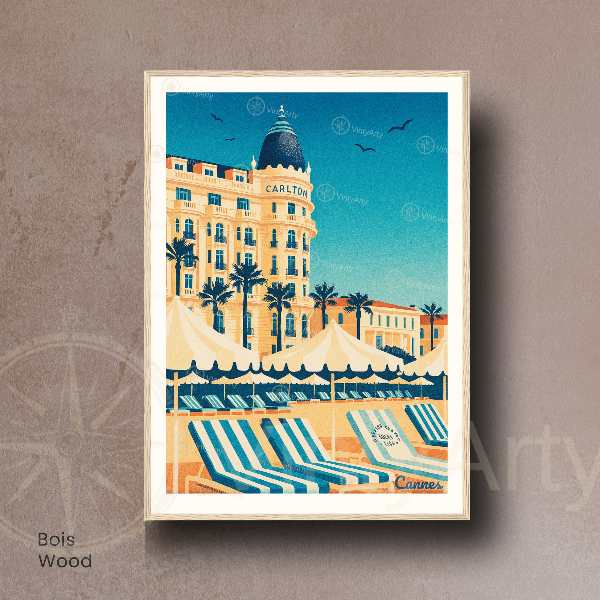 Affiche Cannes | Poster mural Côte d’Azur | Affiche France