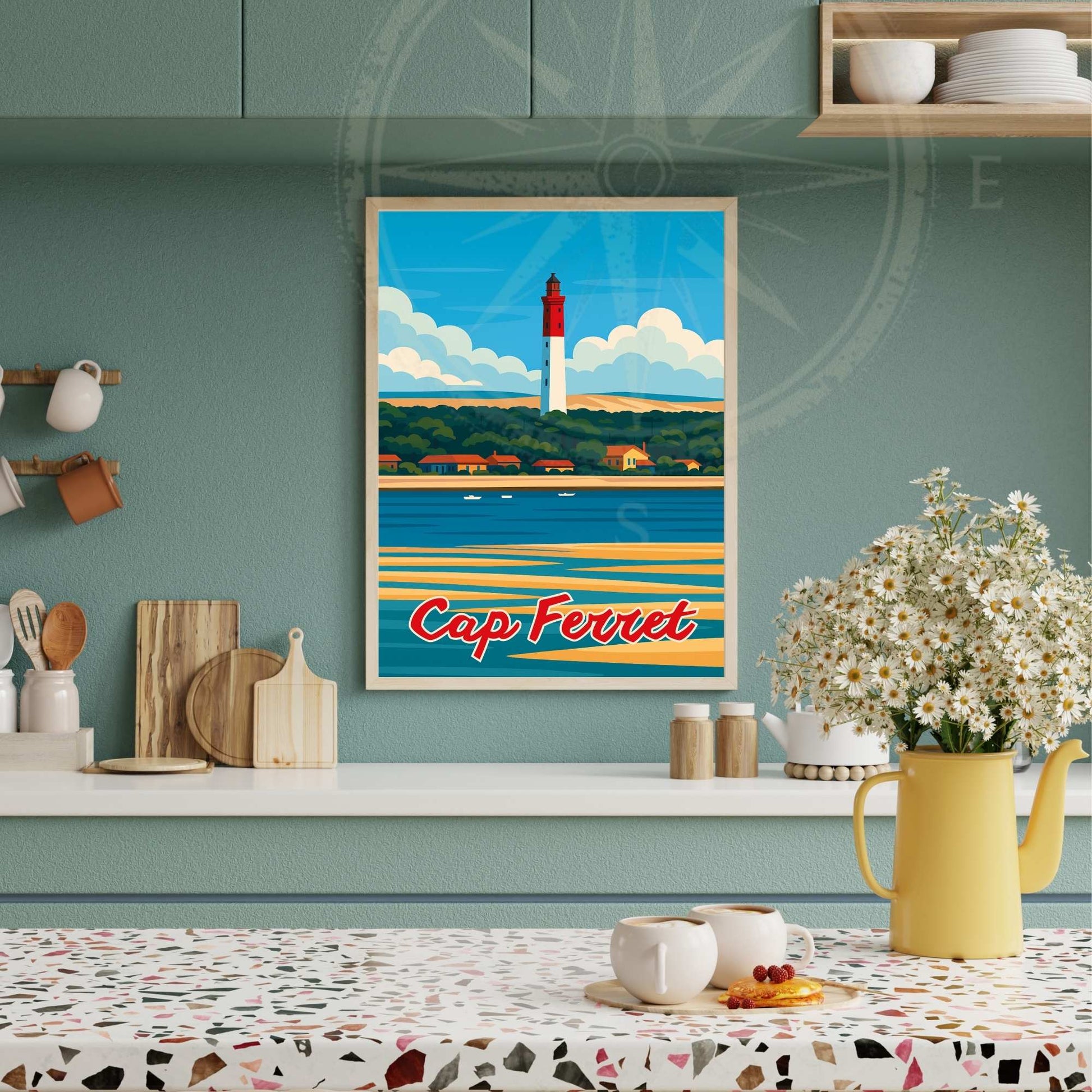 Affiche Cap Ferret | Phare de  Cap Ferret | Affiche France