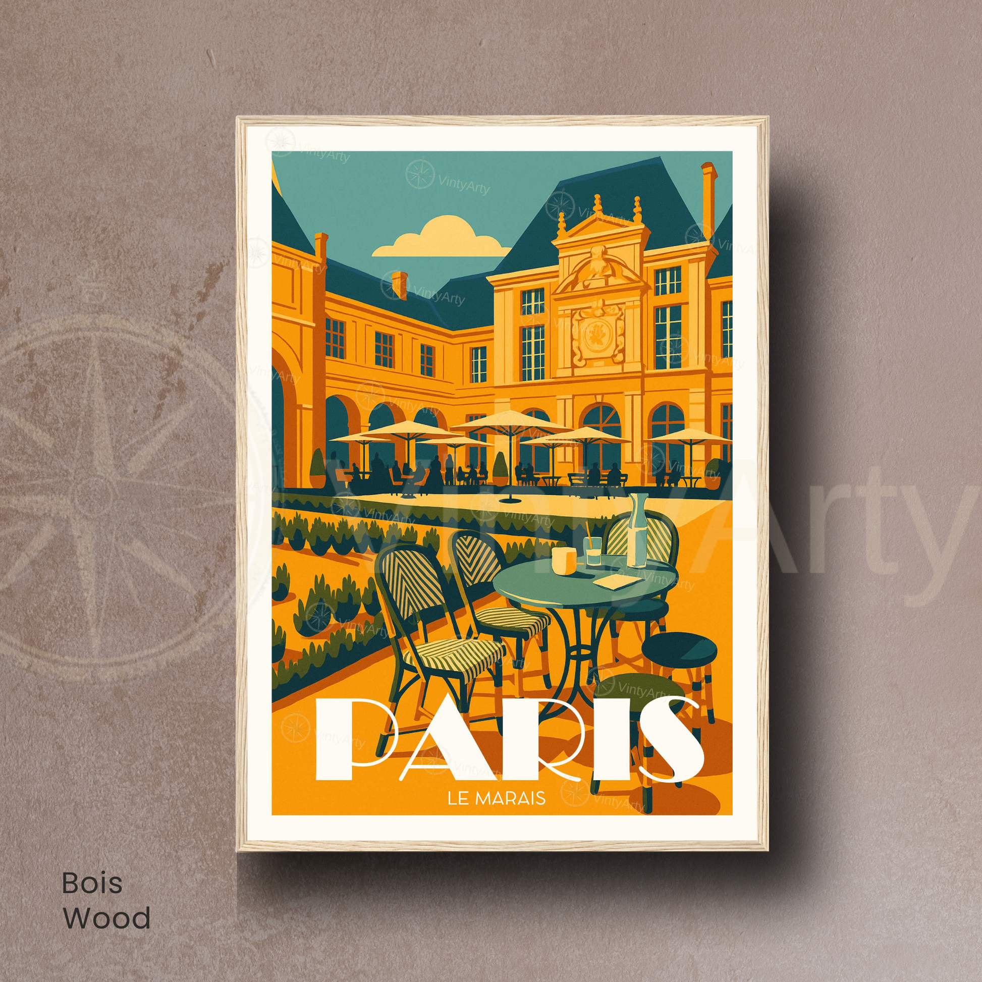 Affiche Paris | Poster Le Marais | Affiche France