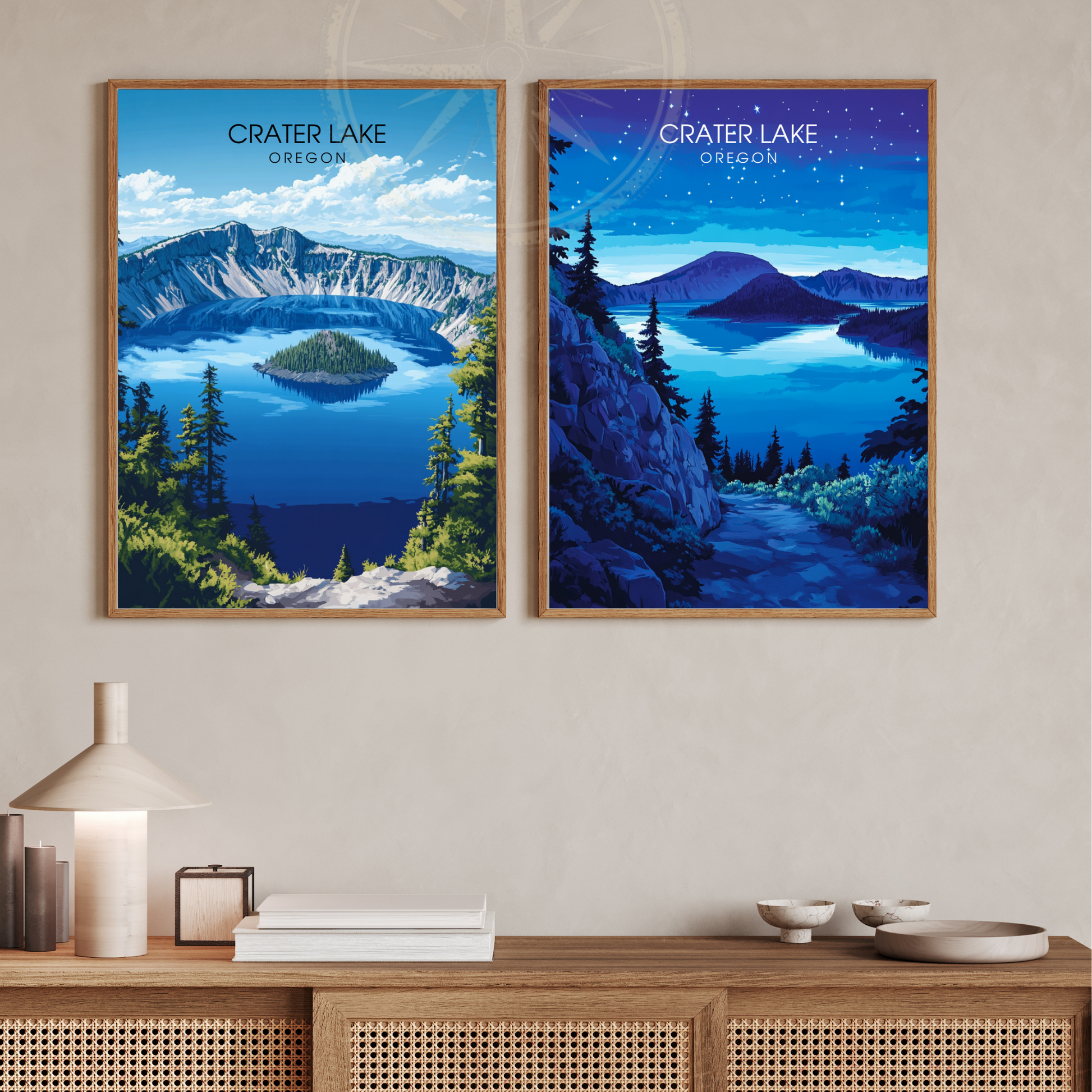 Affiche Lac Crater Oregon | Impression États-Unis | Affiche Lac