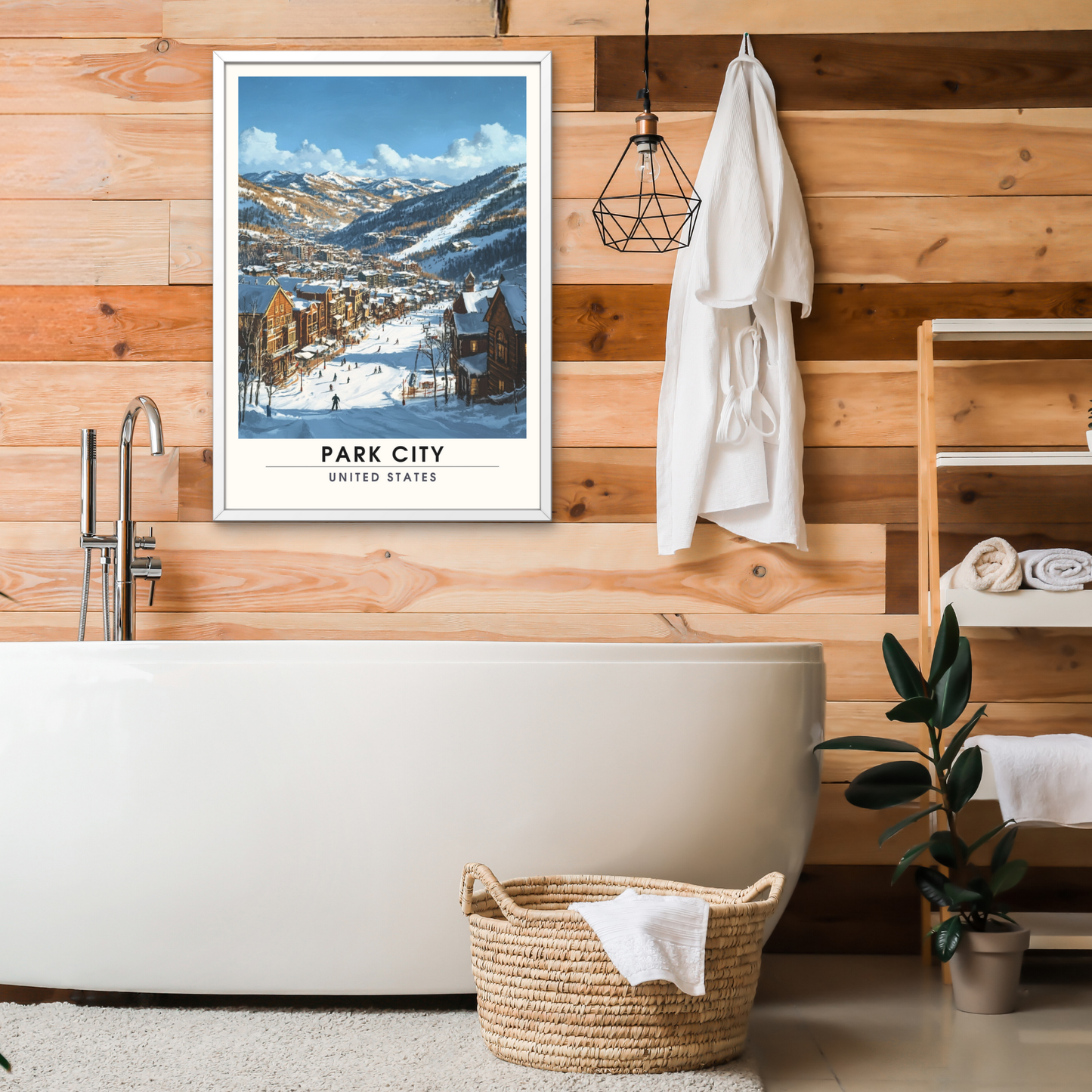 Affiche Park City, USA | Poster Park City | Affiche Ski | Utah