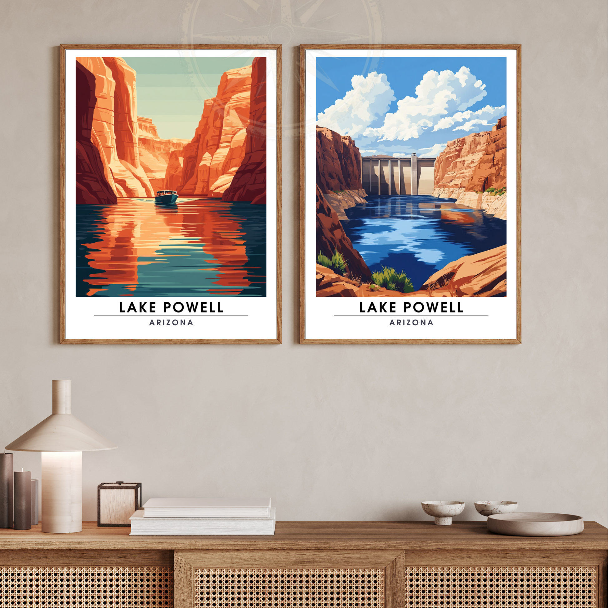 Affiche Lac Powell Arizona | Poster États-Unis | Affiche Lac