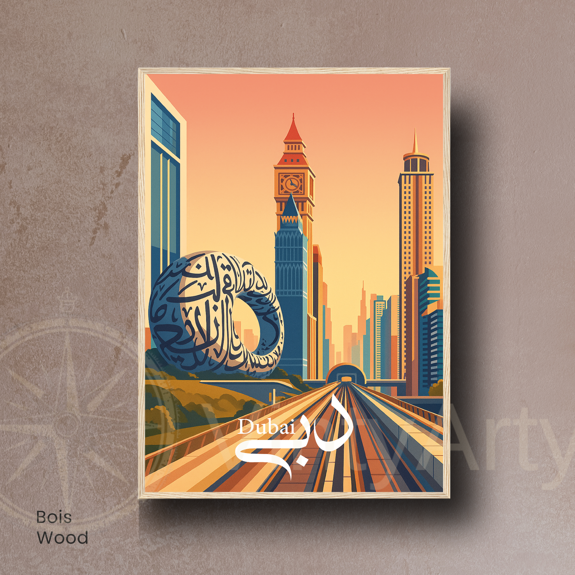 Affiche Dubaï | Impression de voyage Émirats arabes unis | Affiche Dubaï