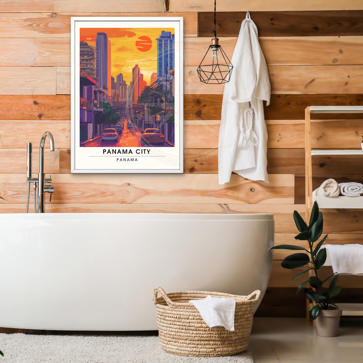 Affiche Ville de Panama | Poster de voyage Panama | Affiche Panama