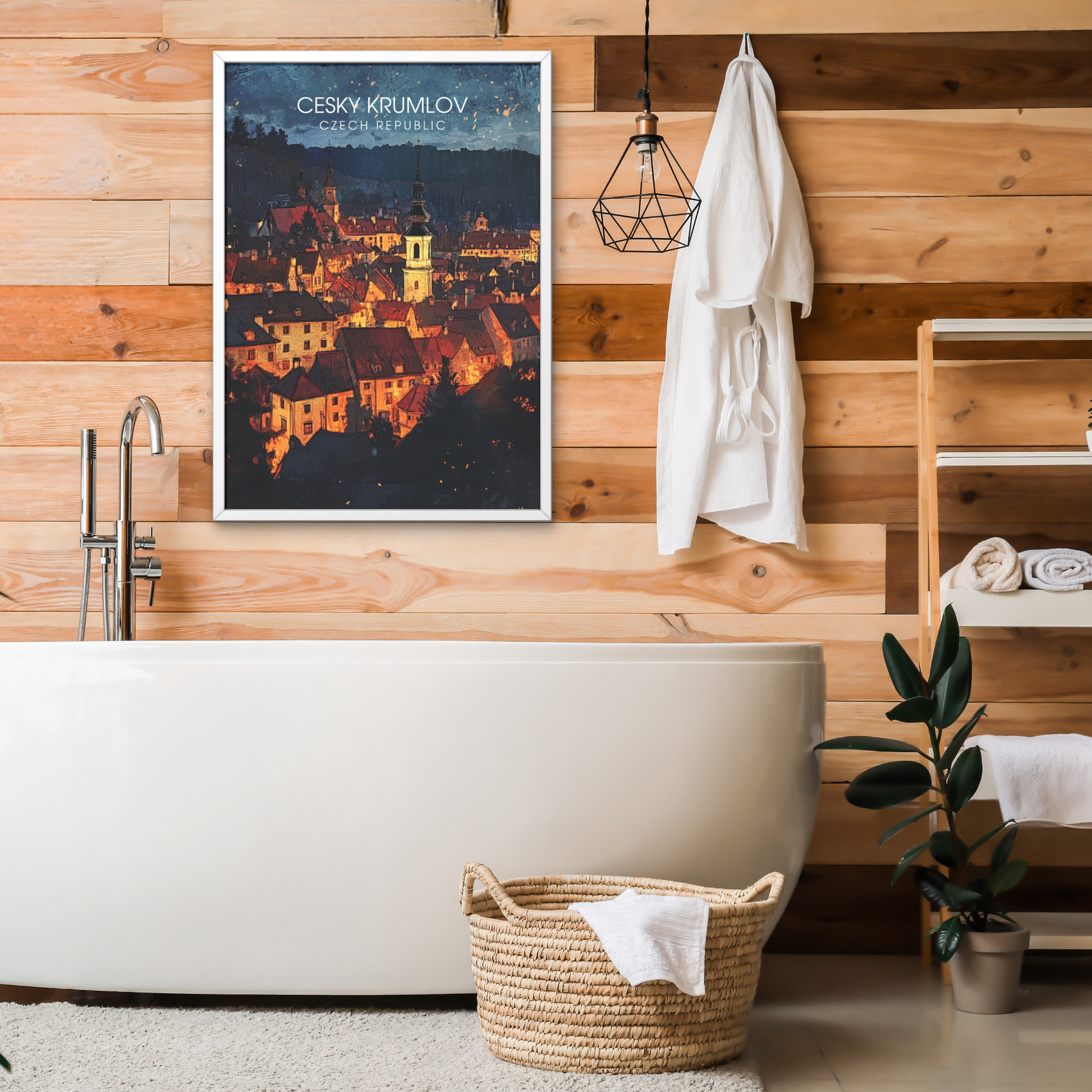 Affiche Český Krumlov | Art mural République tchèque | Affiche République tchèque