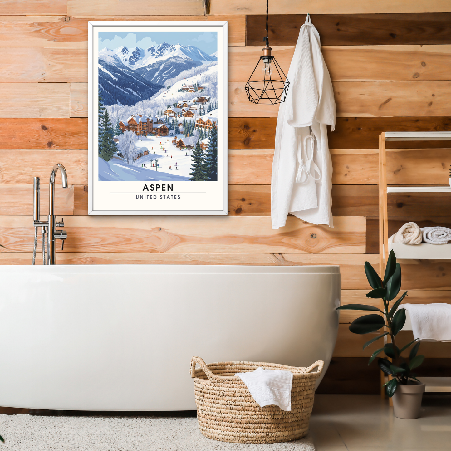 Affiche Aspen, USA | Impression Aspen | Affiche Ski | Colorado