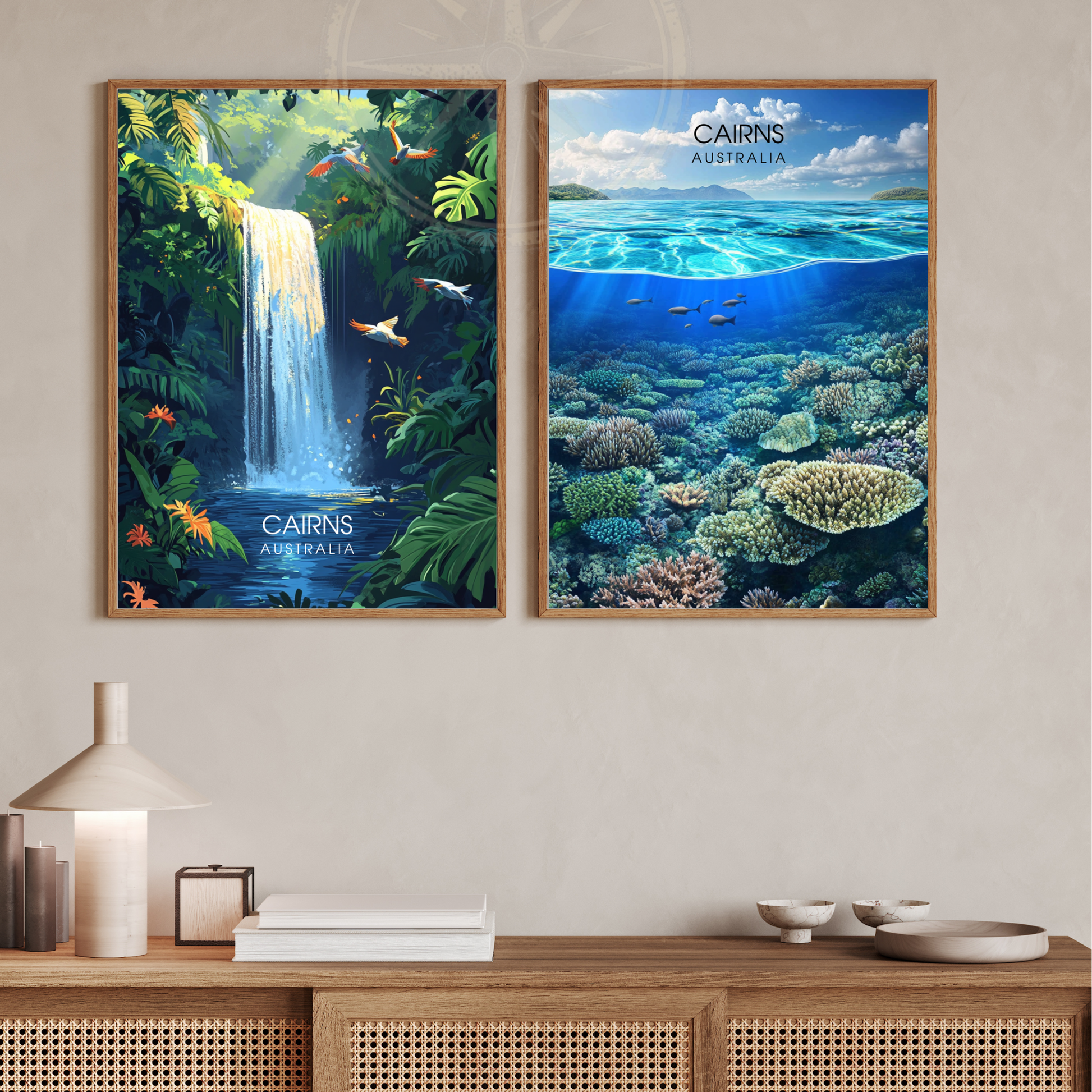 Affiche Cairns | Poster de voyage Australie | Affiche Australie