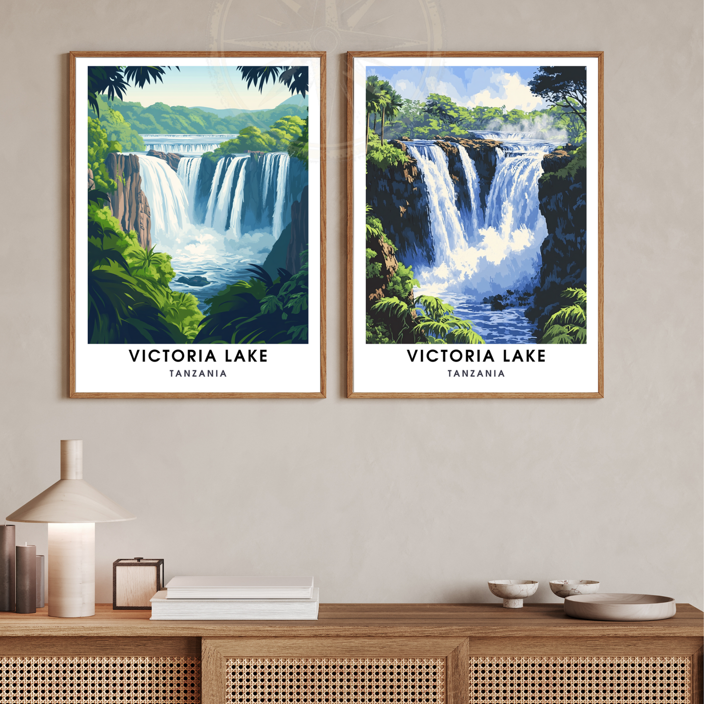 Affiche Lac Victoria | Poster de voyage Tanzanie | Affiche Lac