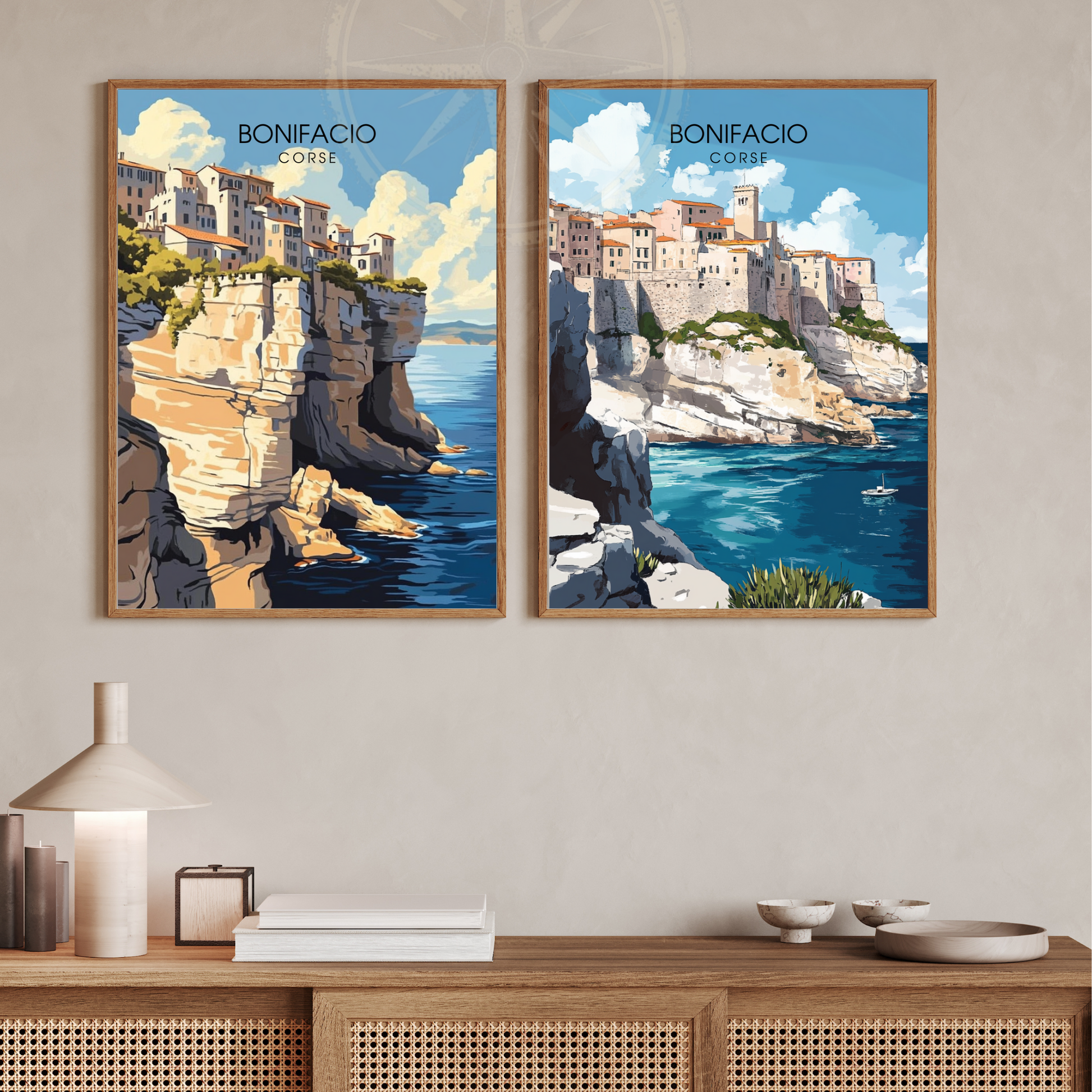 Affiche Bonifacio | Poster Corse | Affiche Corse