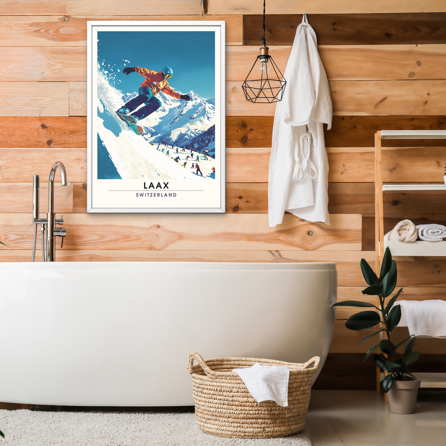 Affiche Laax, Suisse | impression Laax, Affiche de ski