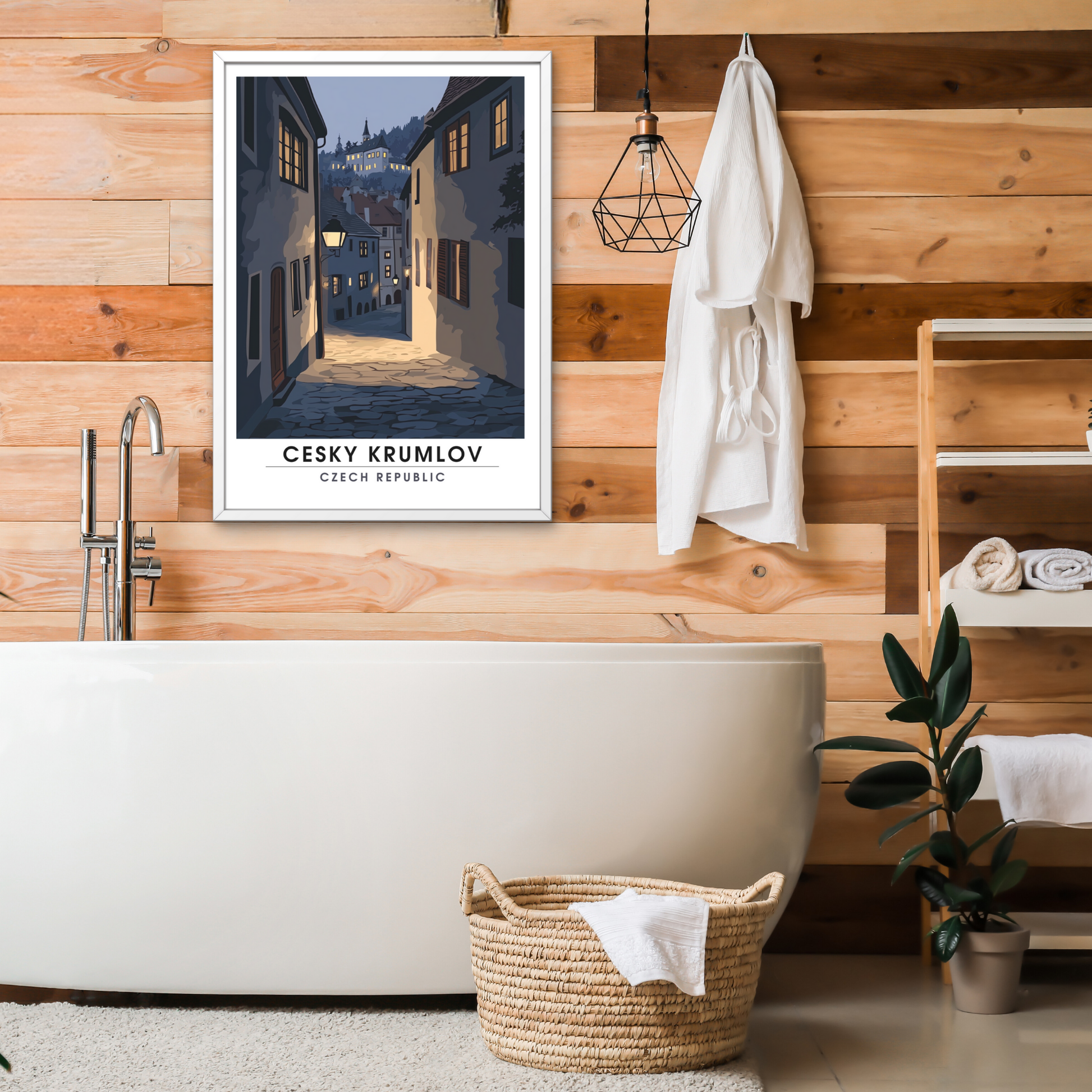 Affiche Cesky krumlov | Impression République tchèque | Affiche République tchèque