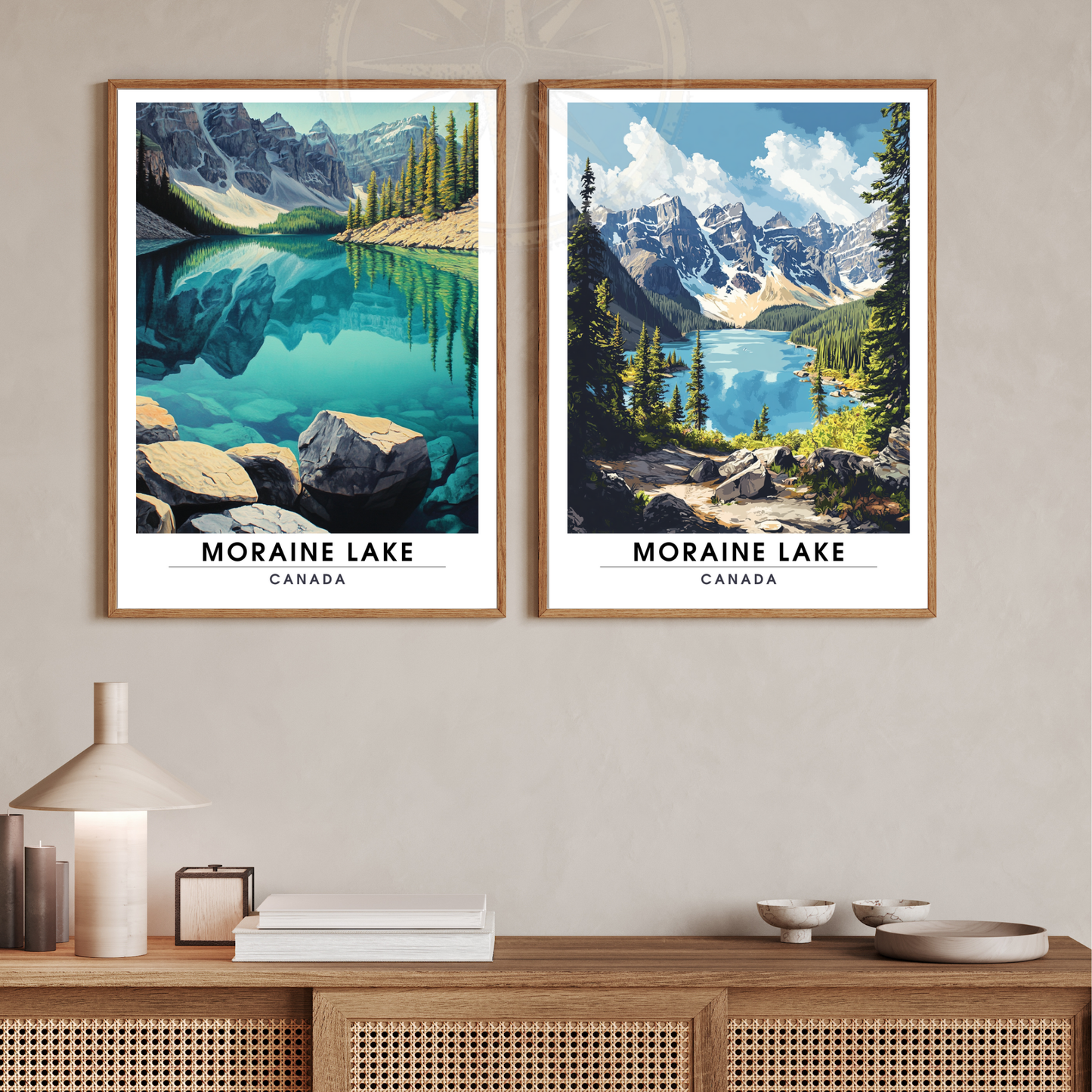 Affiche Lac Moraine | Impression de voyage Canada | Affiche Lac