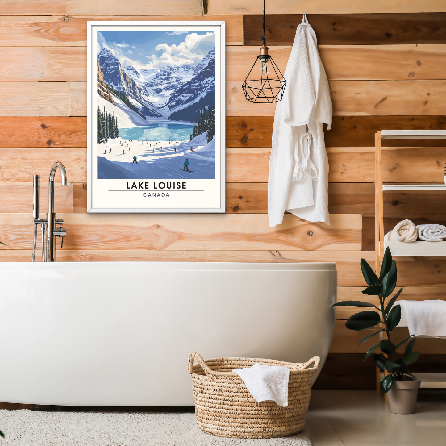 Affiche Lake Louise, Canada | impression Lake Louise | Affiche Ski
