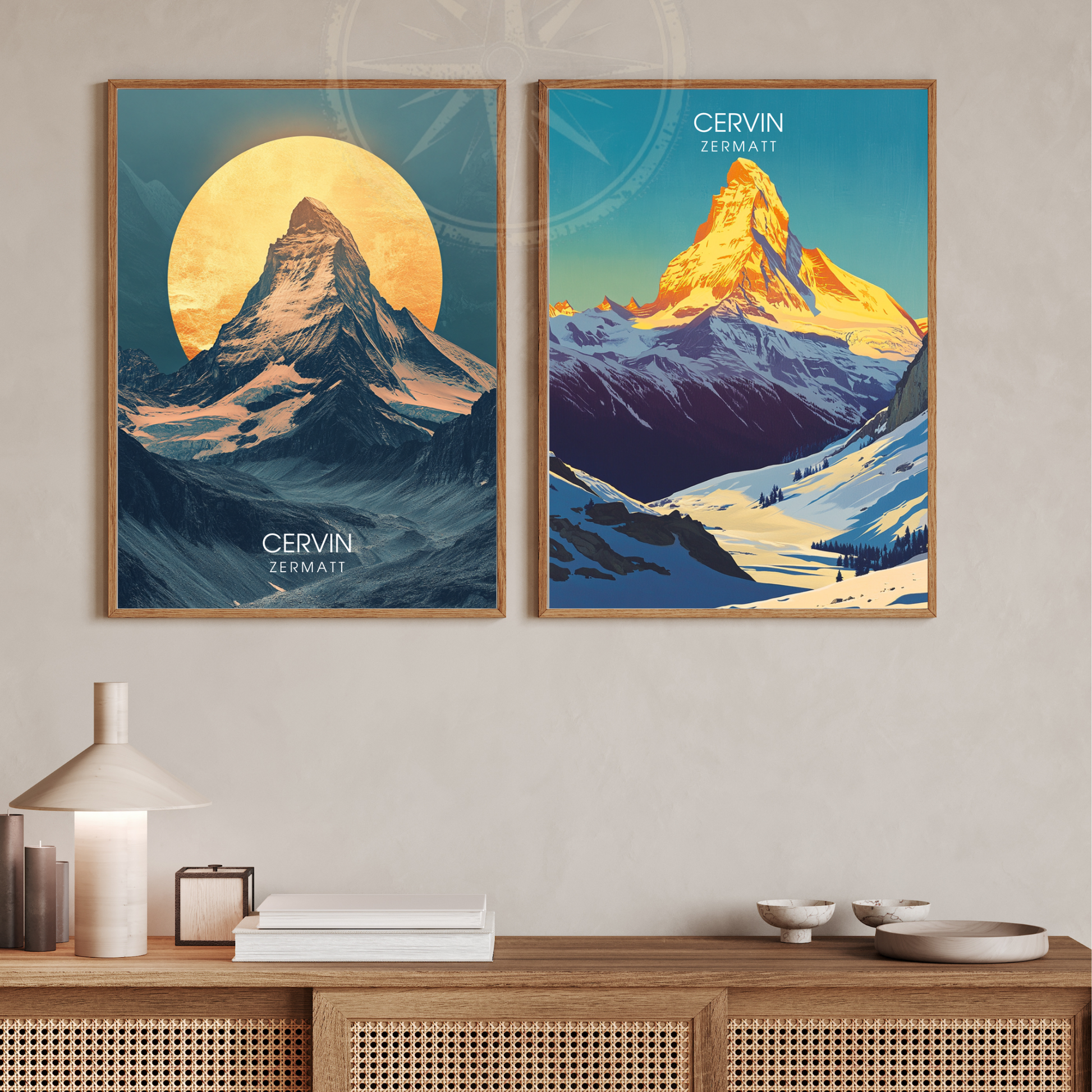 Affiche Cervin | Impression de voyage Suisse | Affiche Suisse