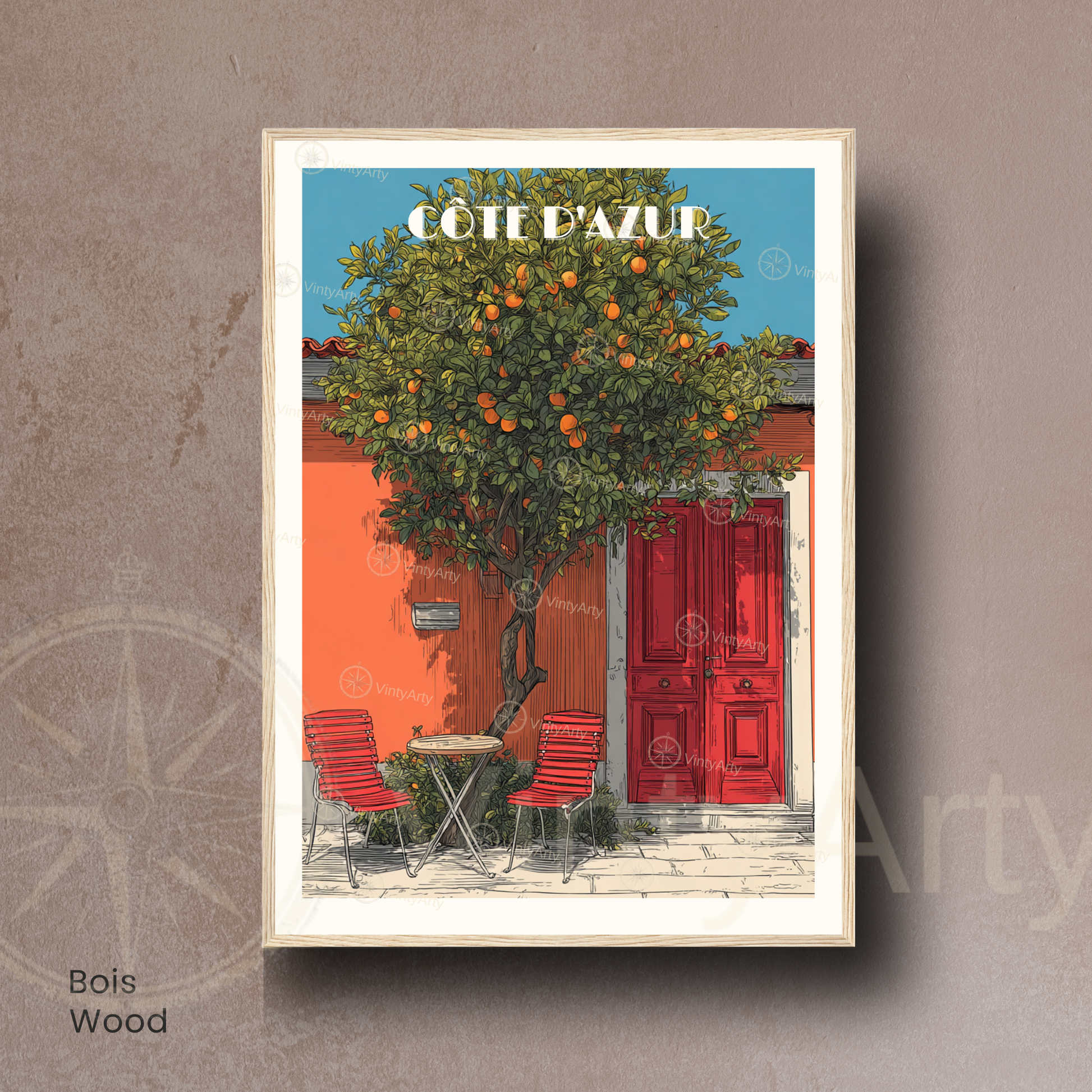 Affiche Côte d’Azur | Poster mural Côte d’Azur | Affiche France