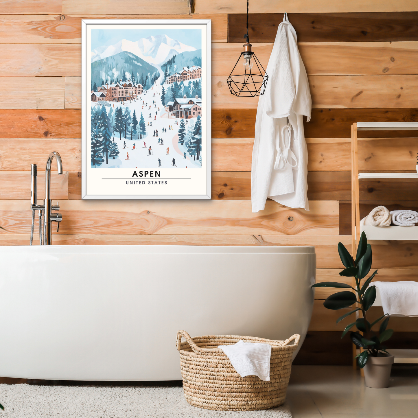 Affiche Aspen, USA | Poster Aspen | Affiche Ski | Colorado