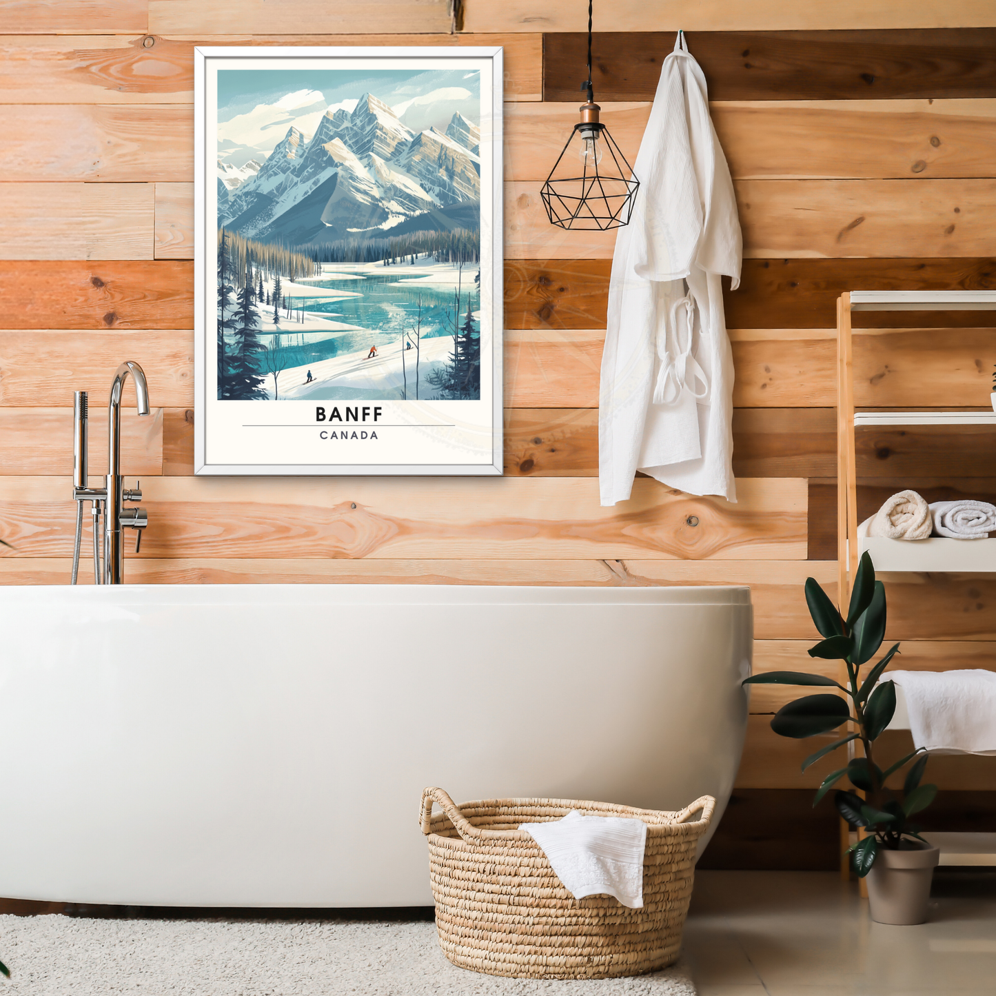 Affiche Banff, Suisse | impression Banff, Affiche de ski