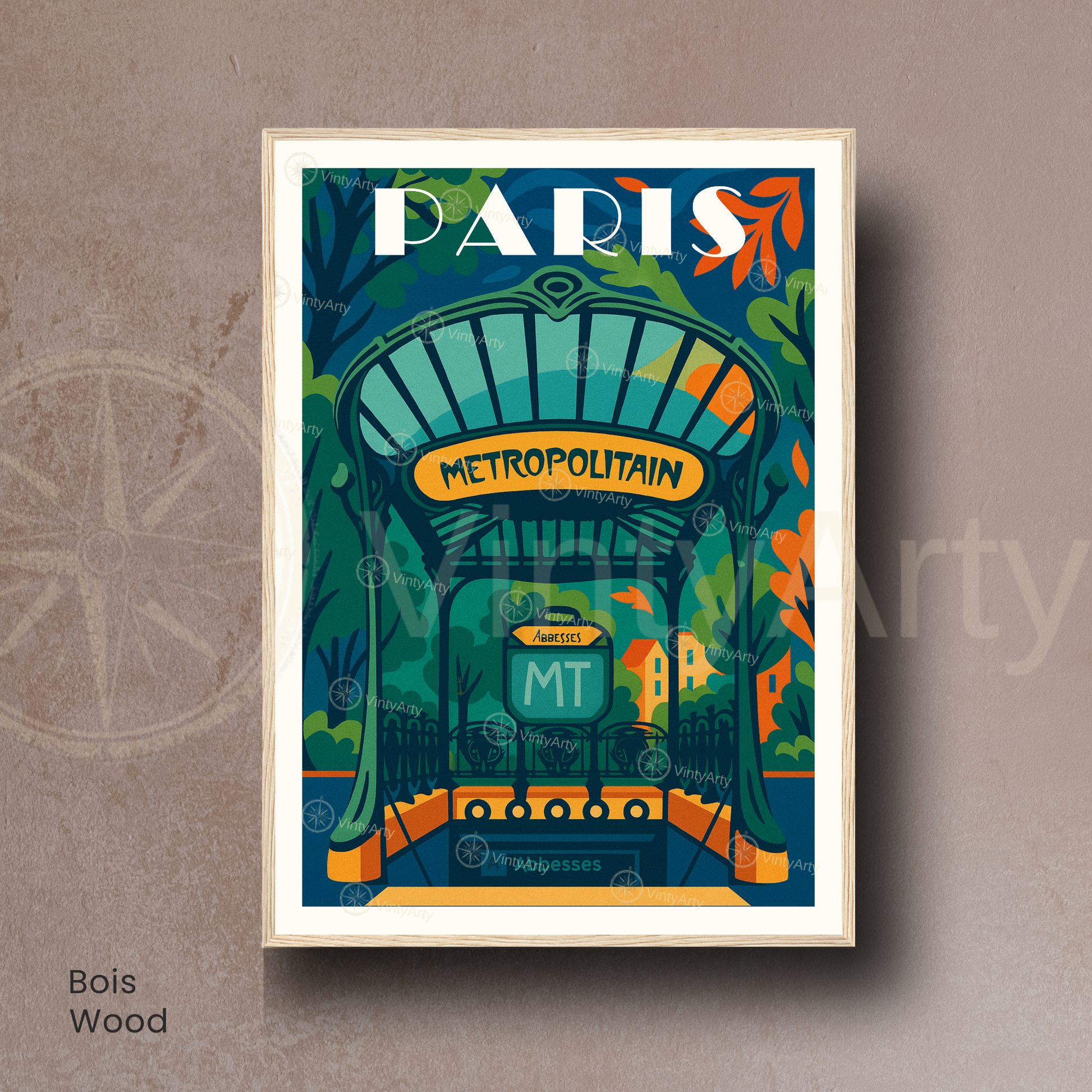 Affiche Paris | Impression murale Métro | Affiche France