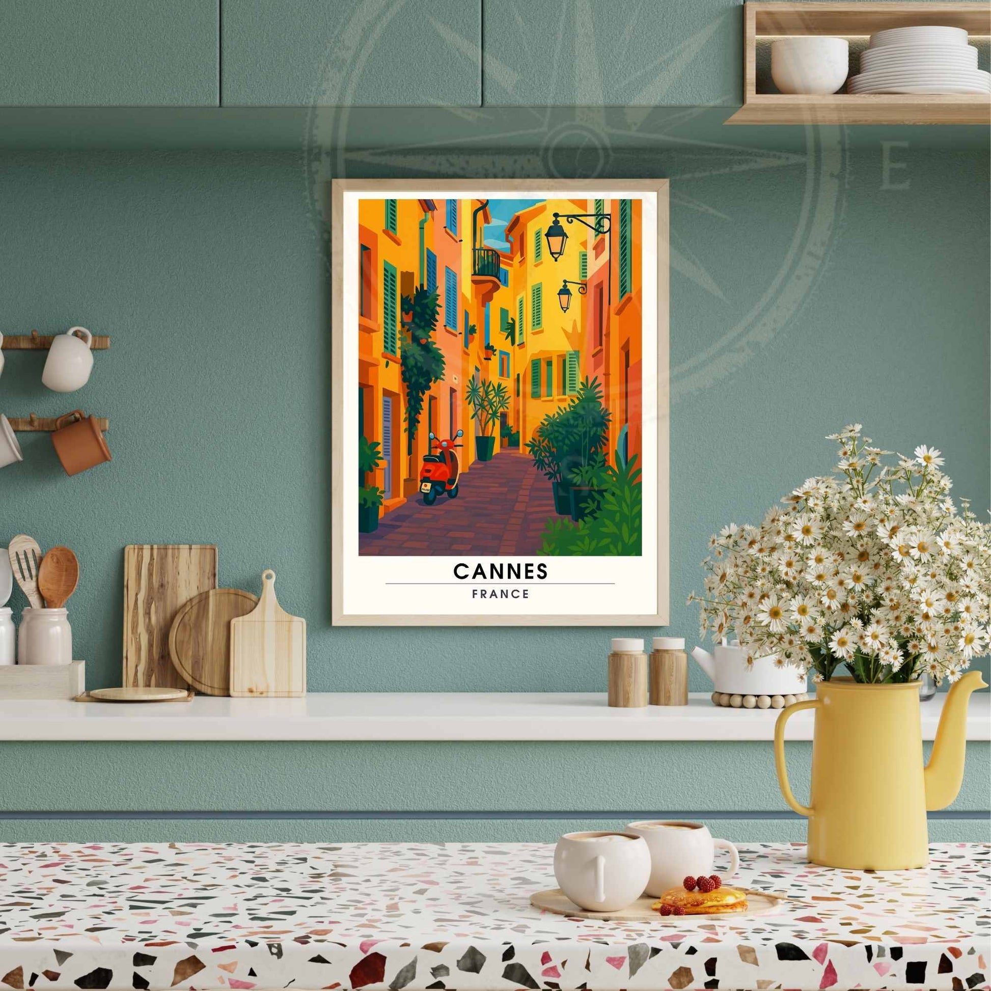 Affiche Cannes | Impression Cannes | Affiche de voyage France