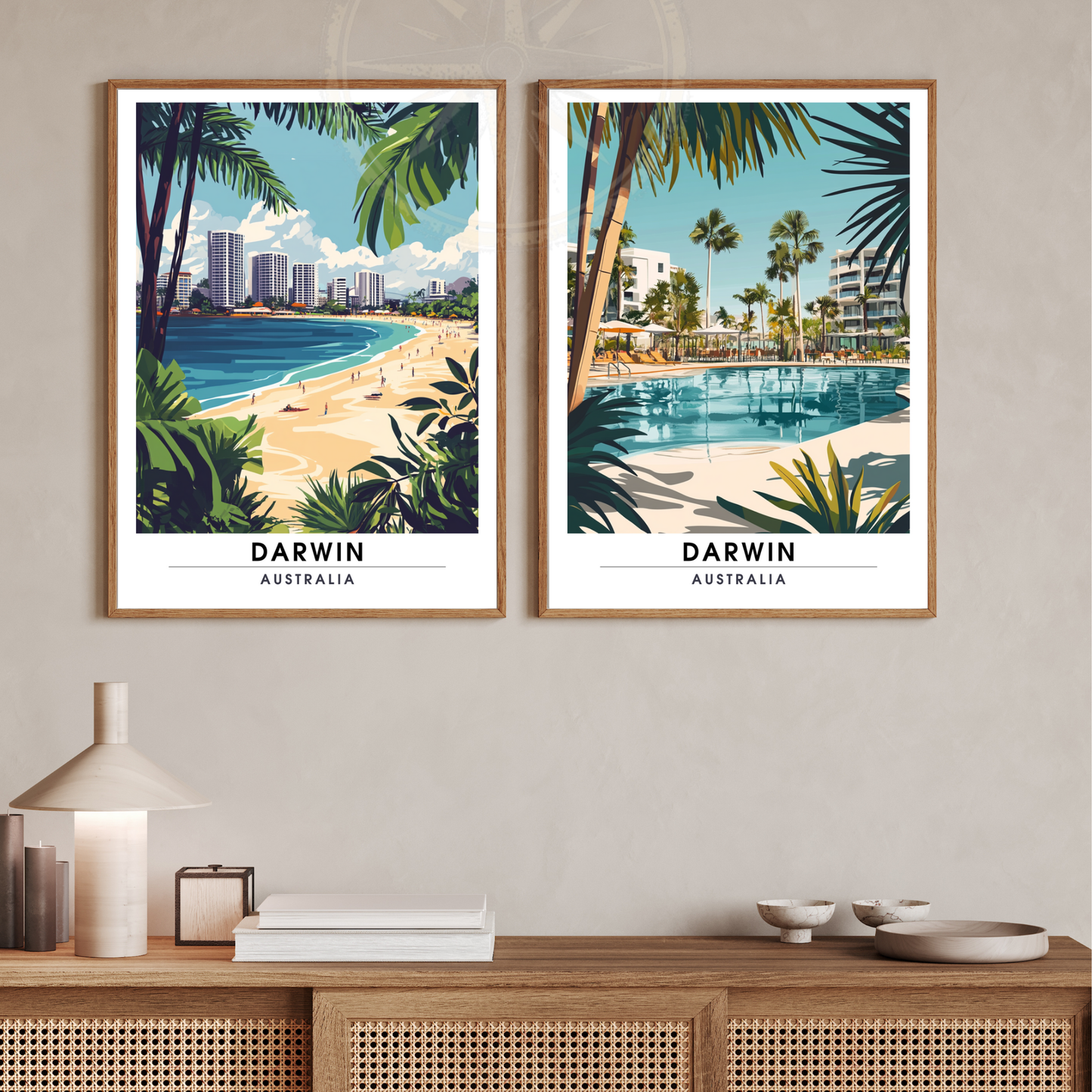 Affiche Darwin | Impression de voyage Australie | Affiche Australie