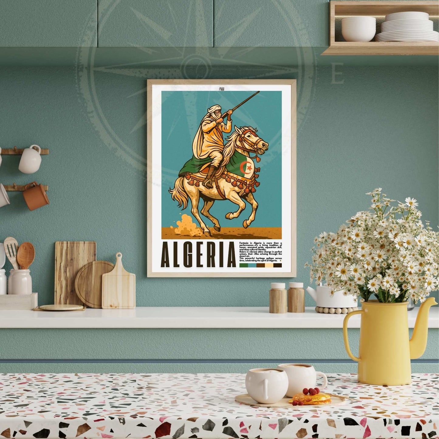 Algerien Poster | Algerien Reisedruck | Algerische Kultur | Fantasie