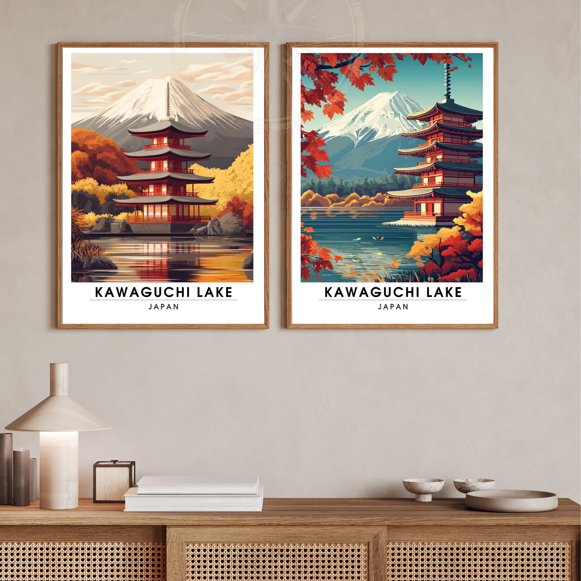 Affiche Kawaguchi Lake| Impression Japan | Affiche Lake