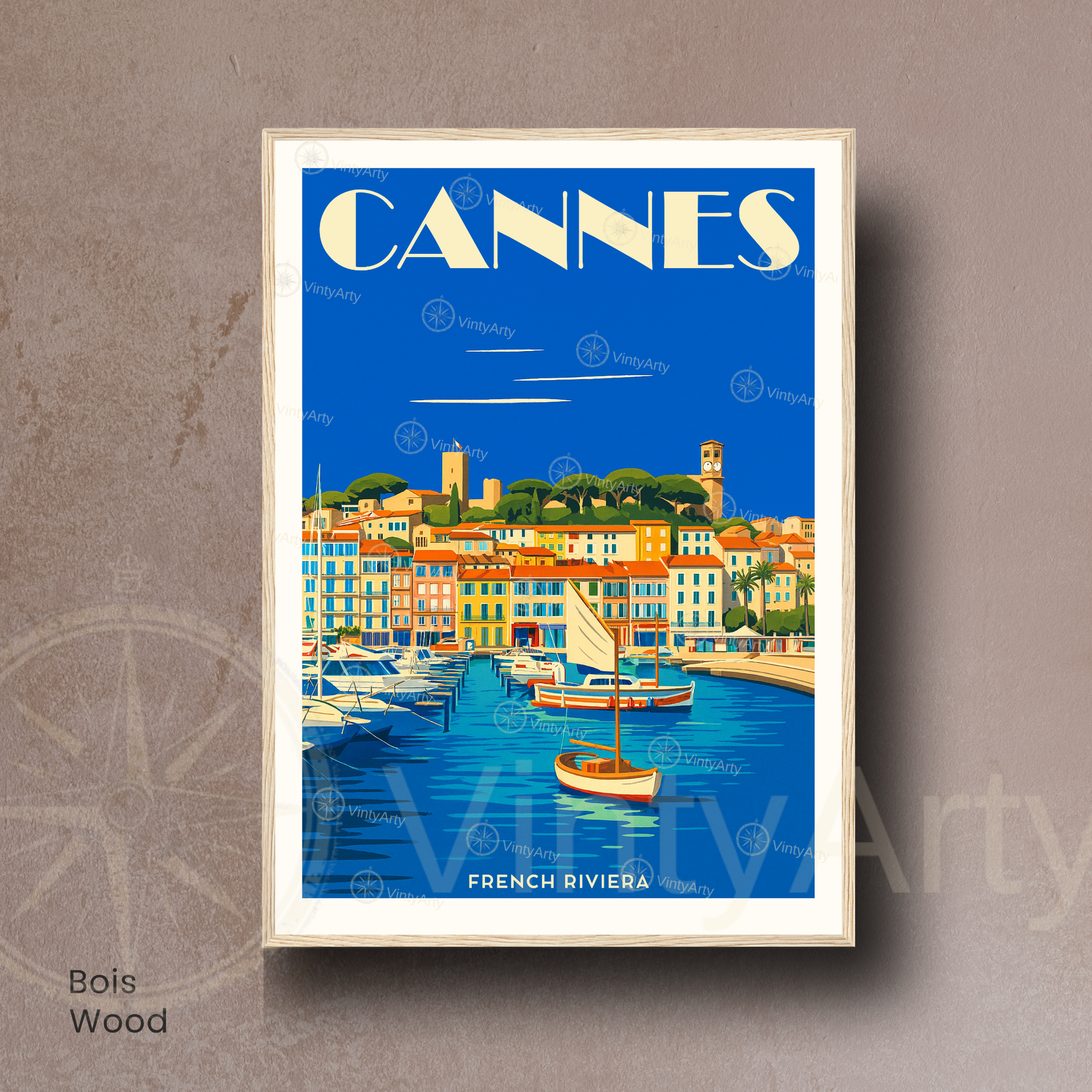Affiche Cannes | Impression French Riviera | Affiche France
