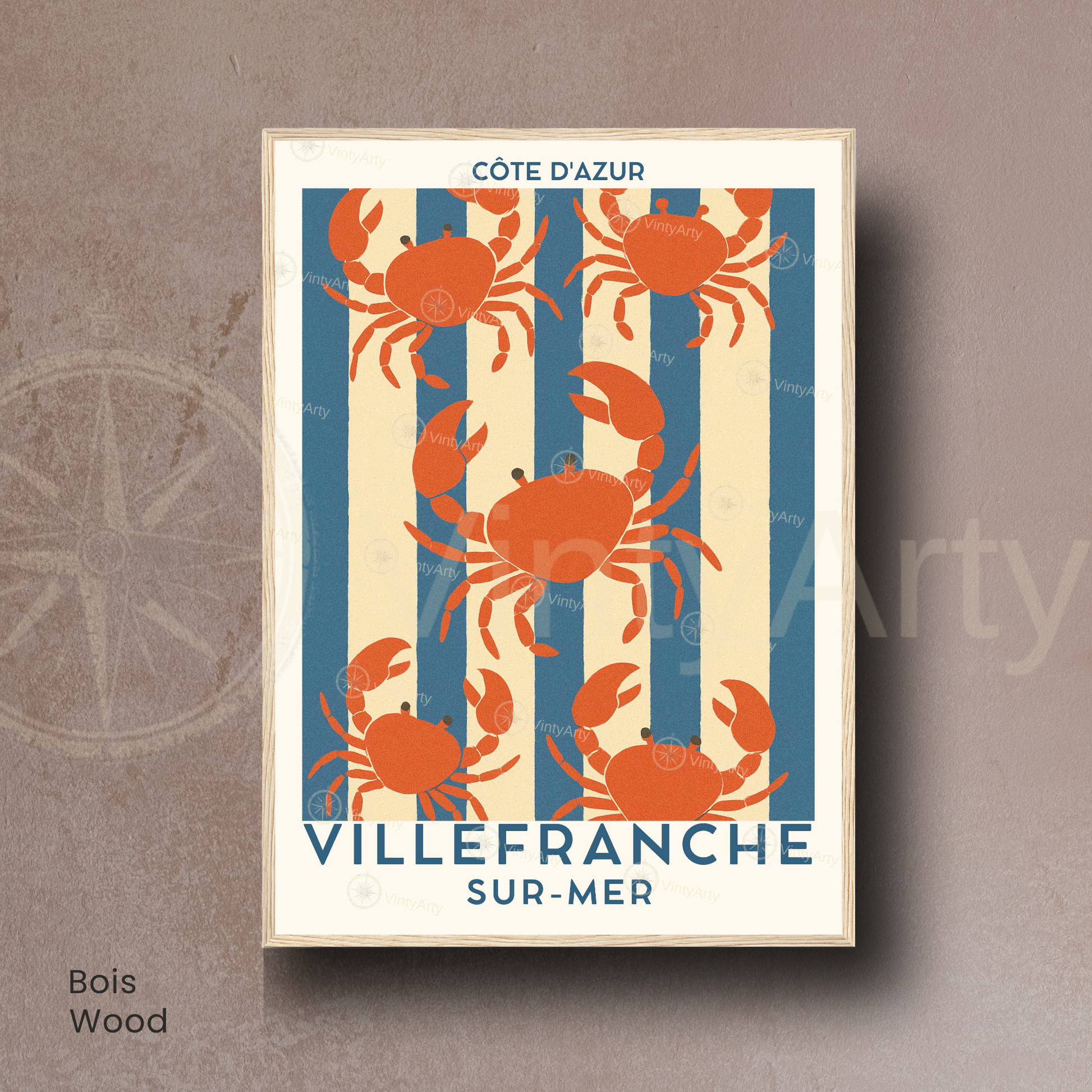 Affiche Villefranche-sur-Mer | Impression France | Affiche Côte d'Azur