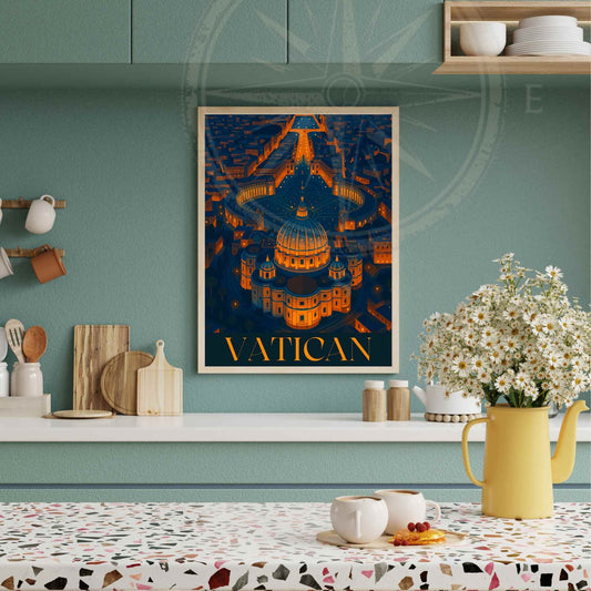 Affiche Vatican | Impression de voyage Vatican | Poster Basilique Saint-Pierre