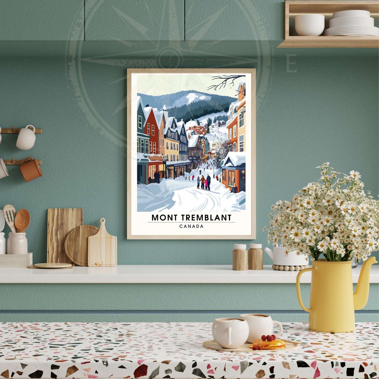 Affiche Mont-Tremblant, Canada | Poster Mont-Tremblant | Affiche Ski