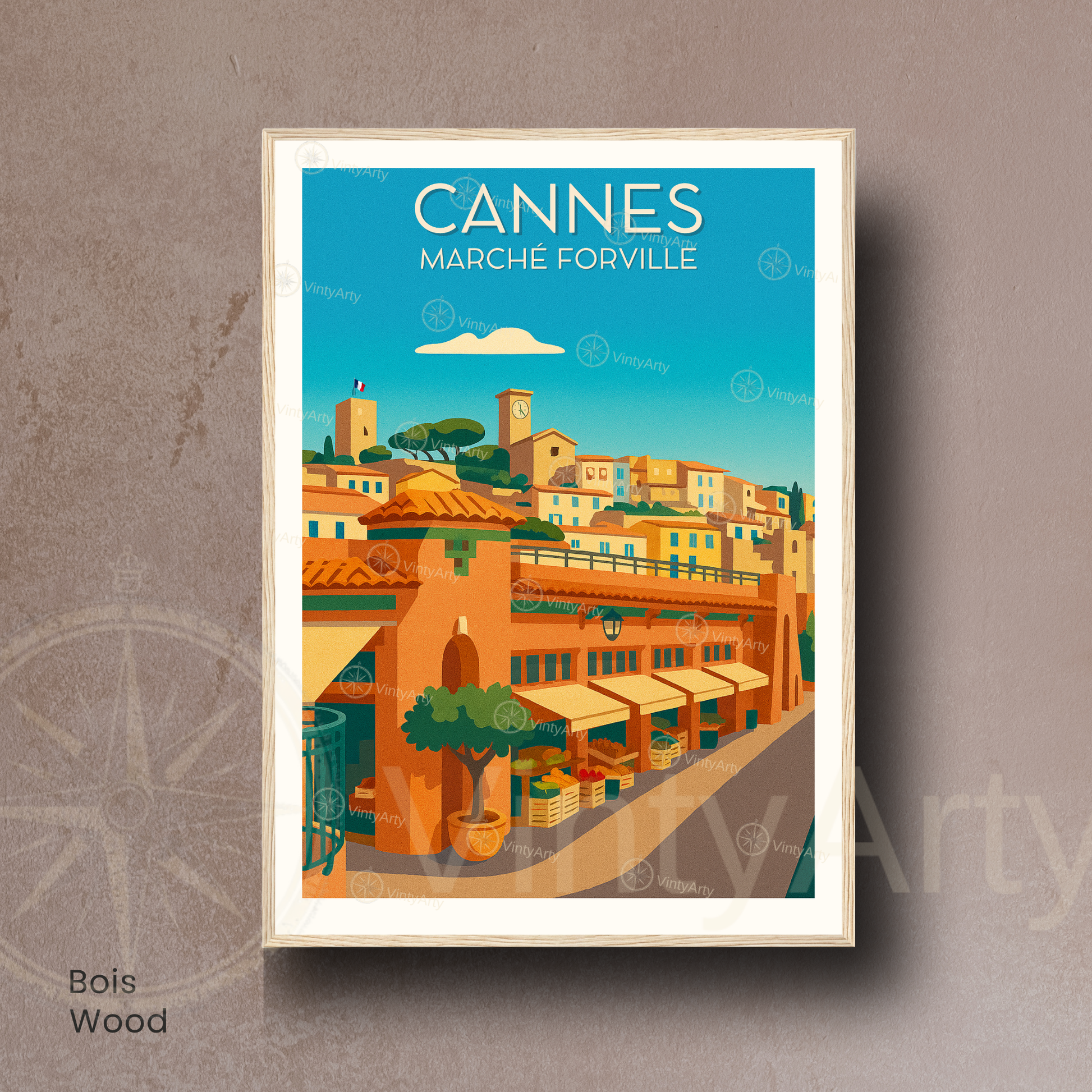 Affiche Cannes | Impression Marché Forville | Affiche France