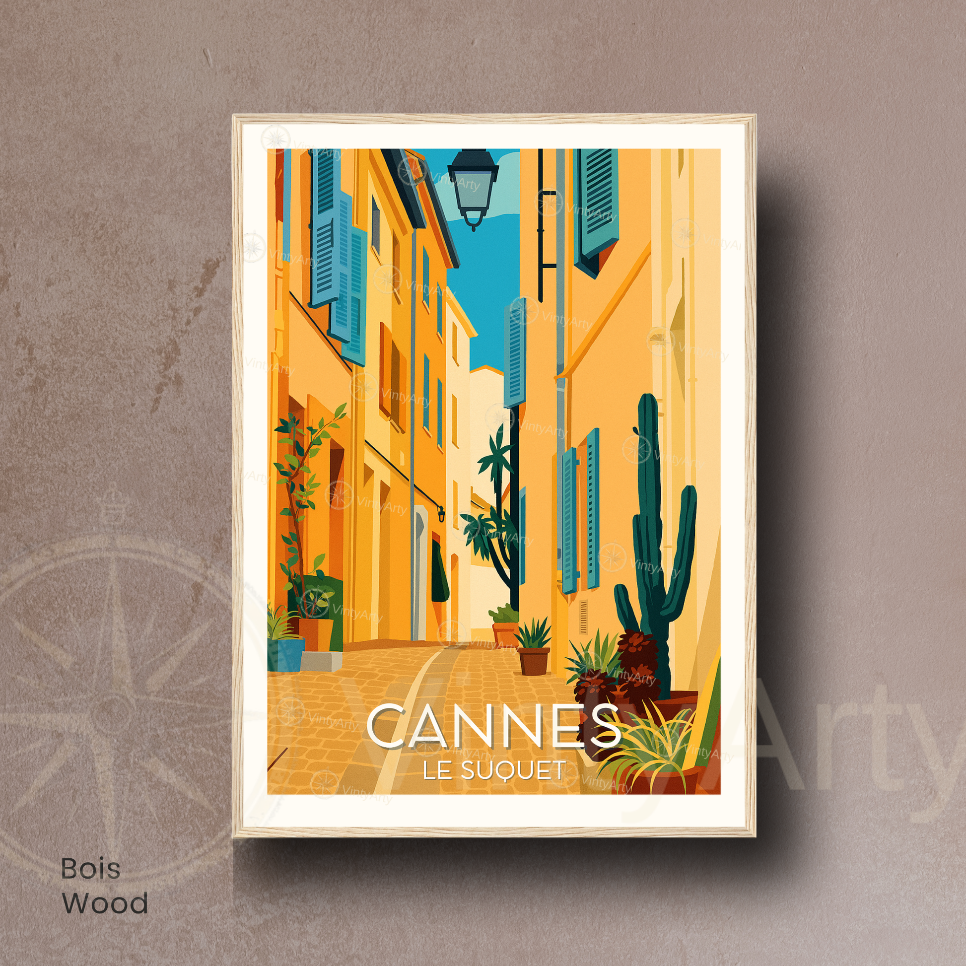 Affiche Cannes | Poster déco Le Suquet | Affiche France