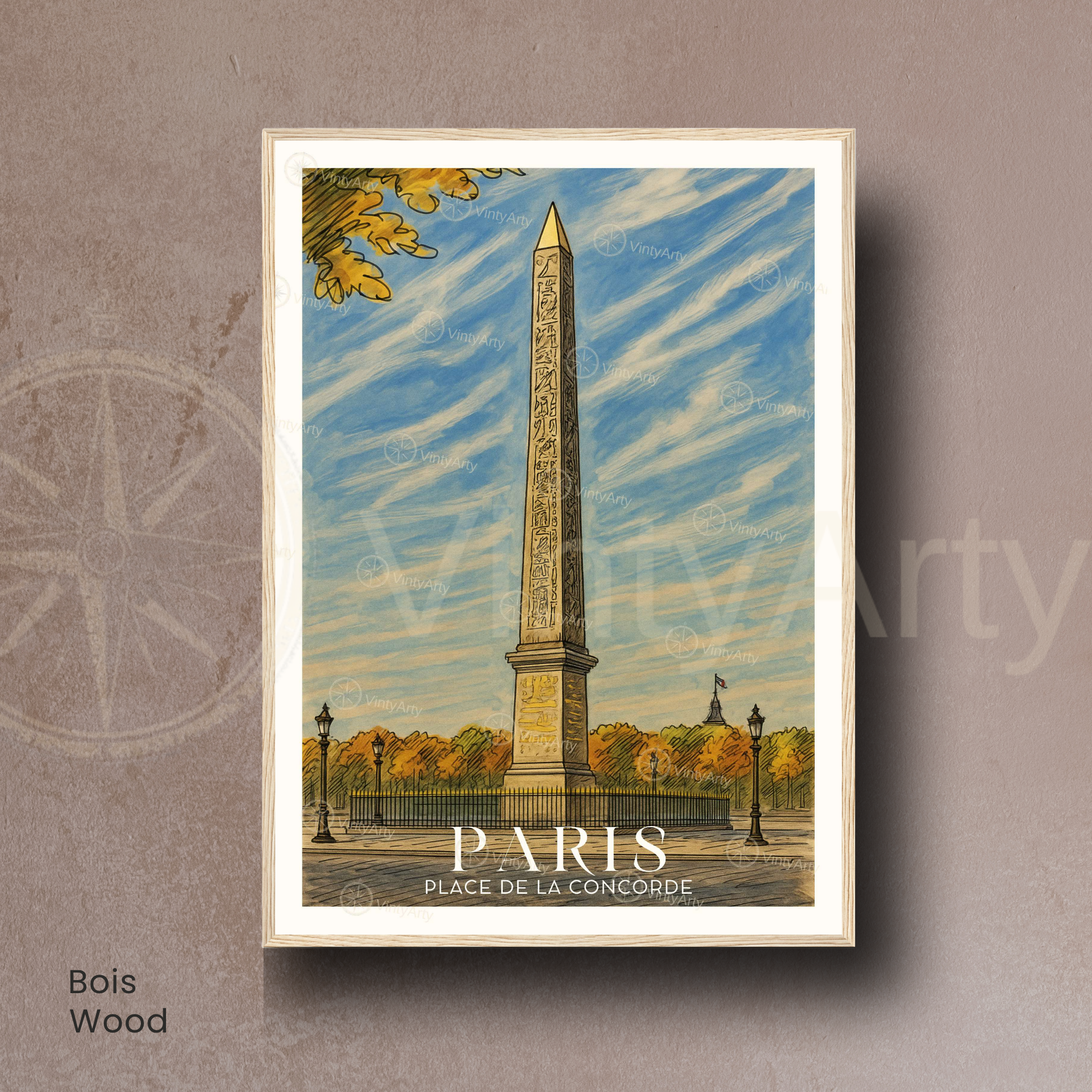 Affiche Paris | Poster Place de la Concorde | Affiche France