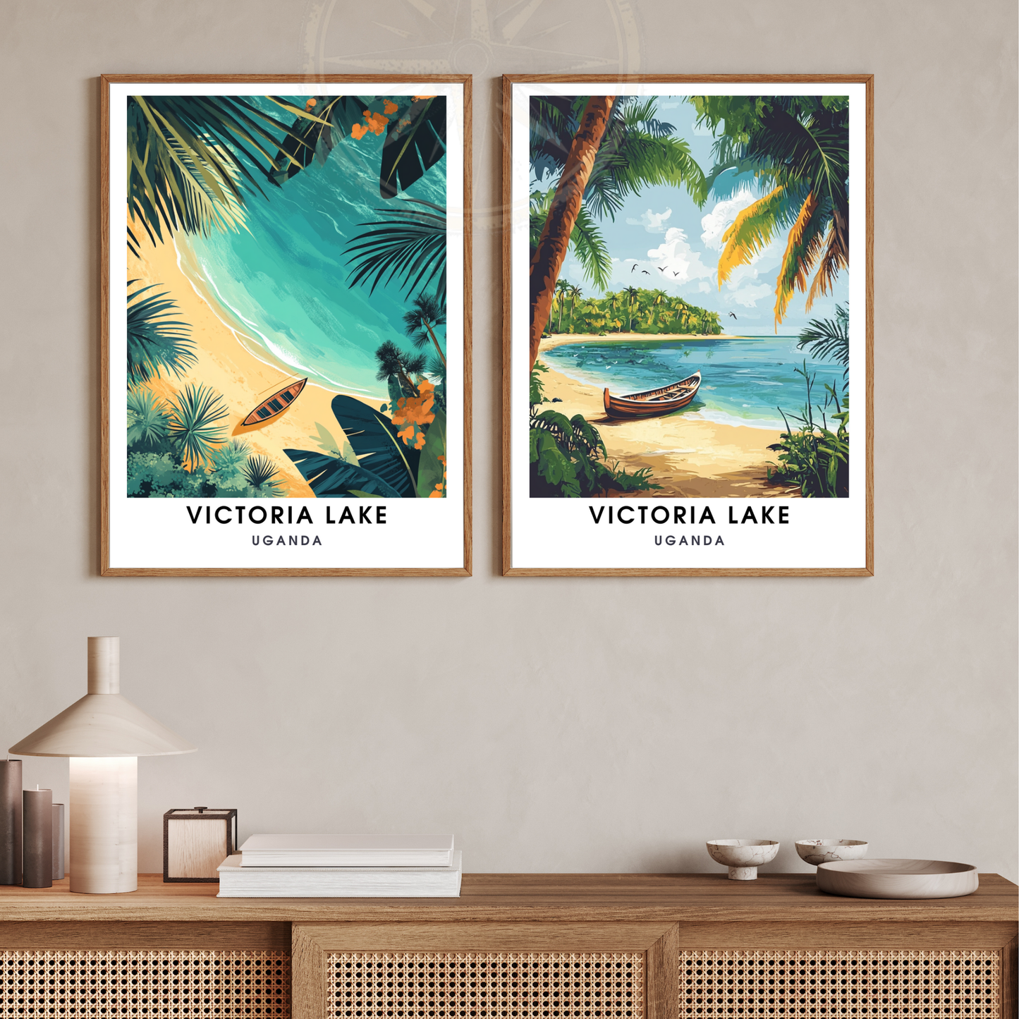 Affiche Lac Victoria | Poster Ouganda | Affiche Lac