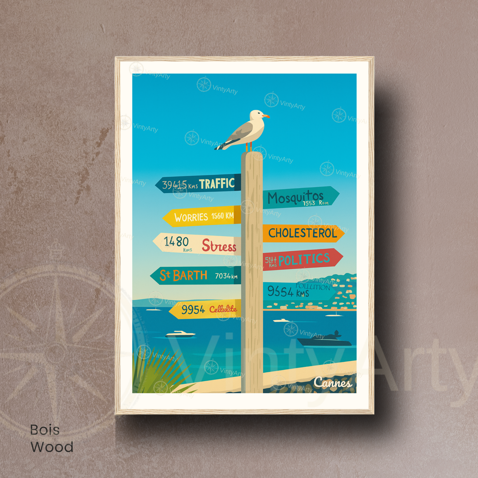 Affiche Cannes | Impression déco Côte d’Azur | Affiche France