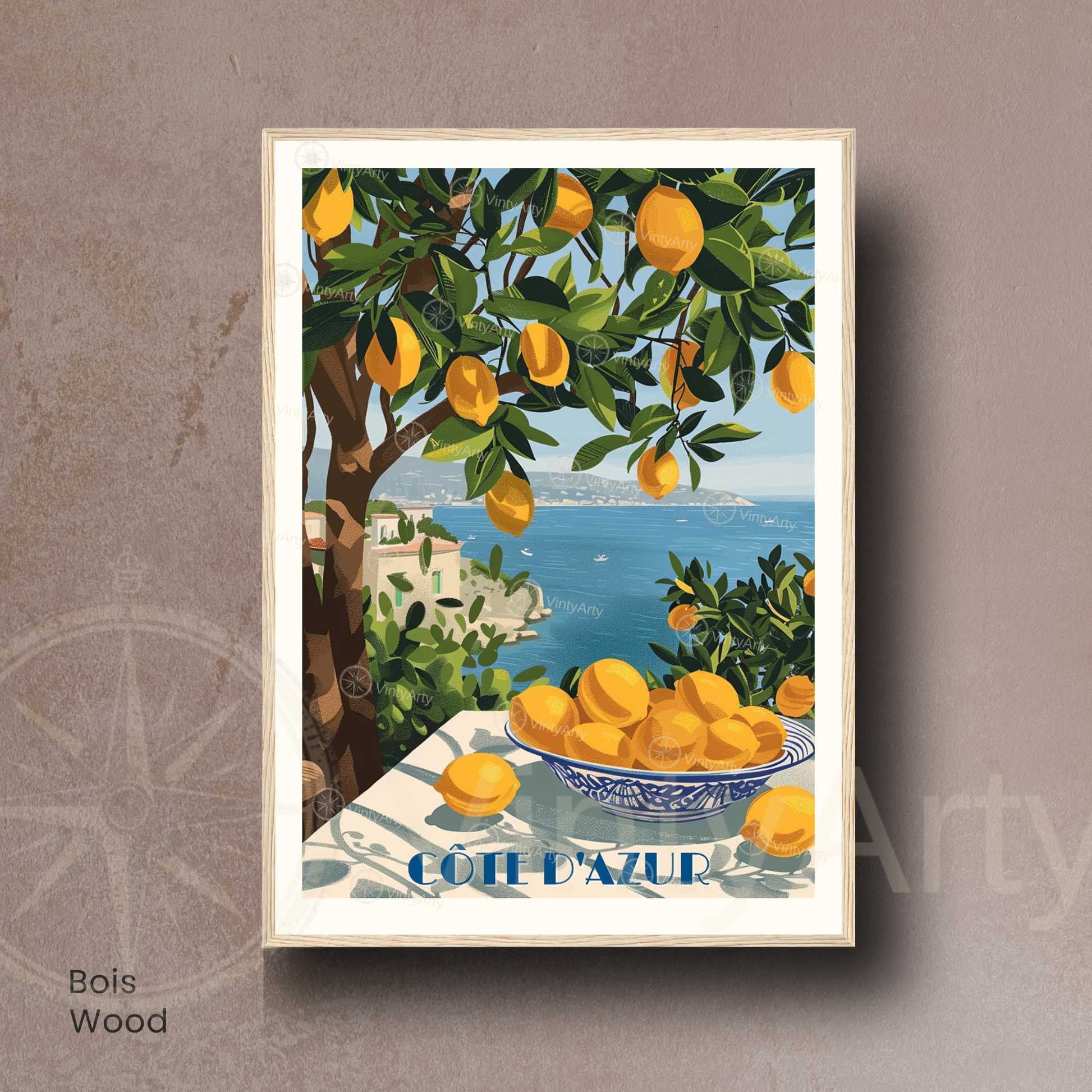 Affiche Côte d’Azur | Poster déco Côte d’Azur | Affiche France