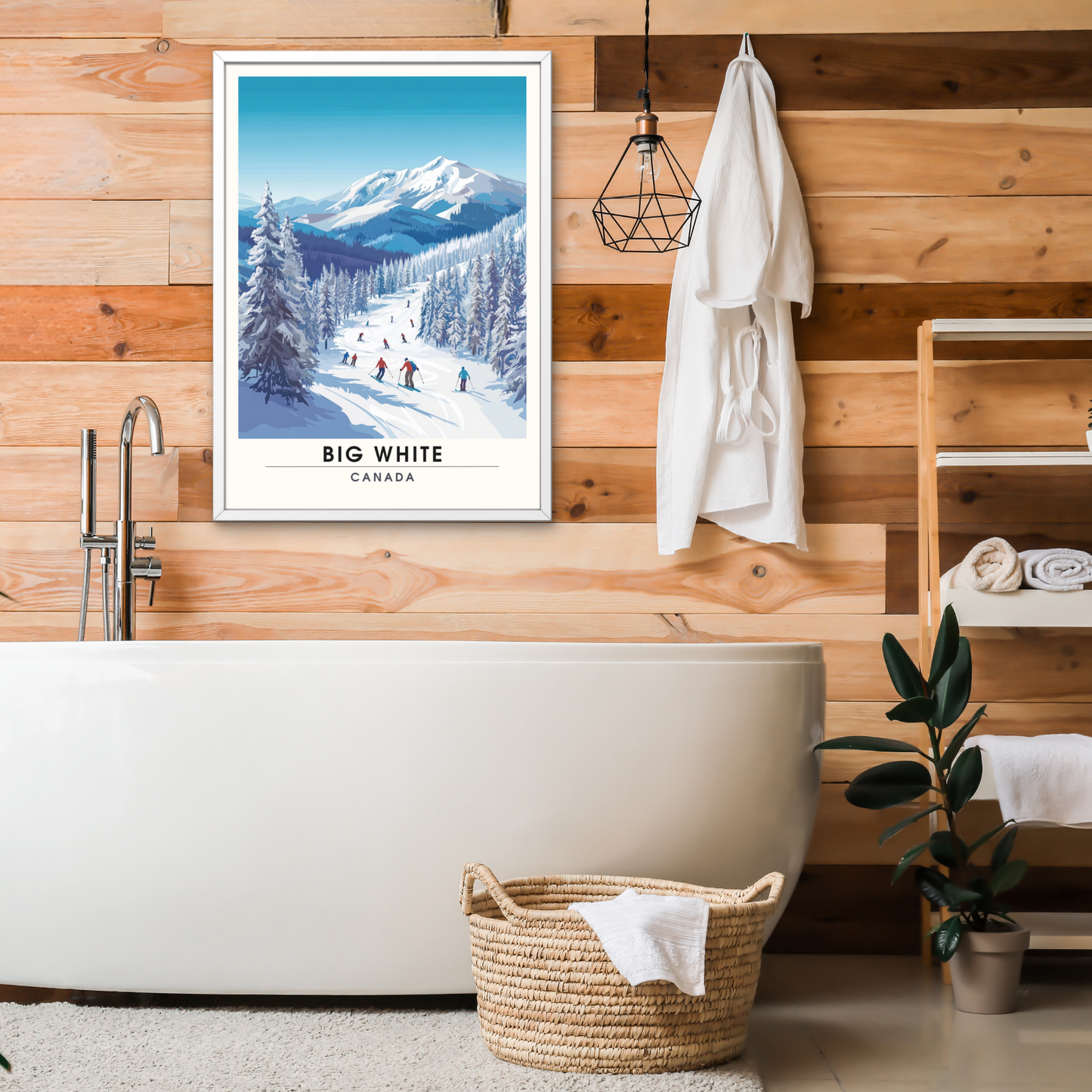 Affiche Big white, Canada | impression Big white | Affiche Ski