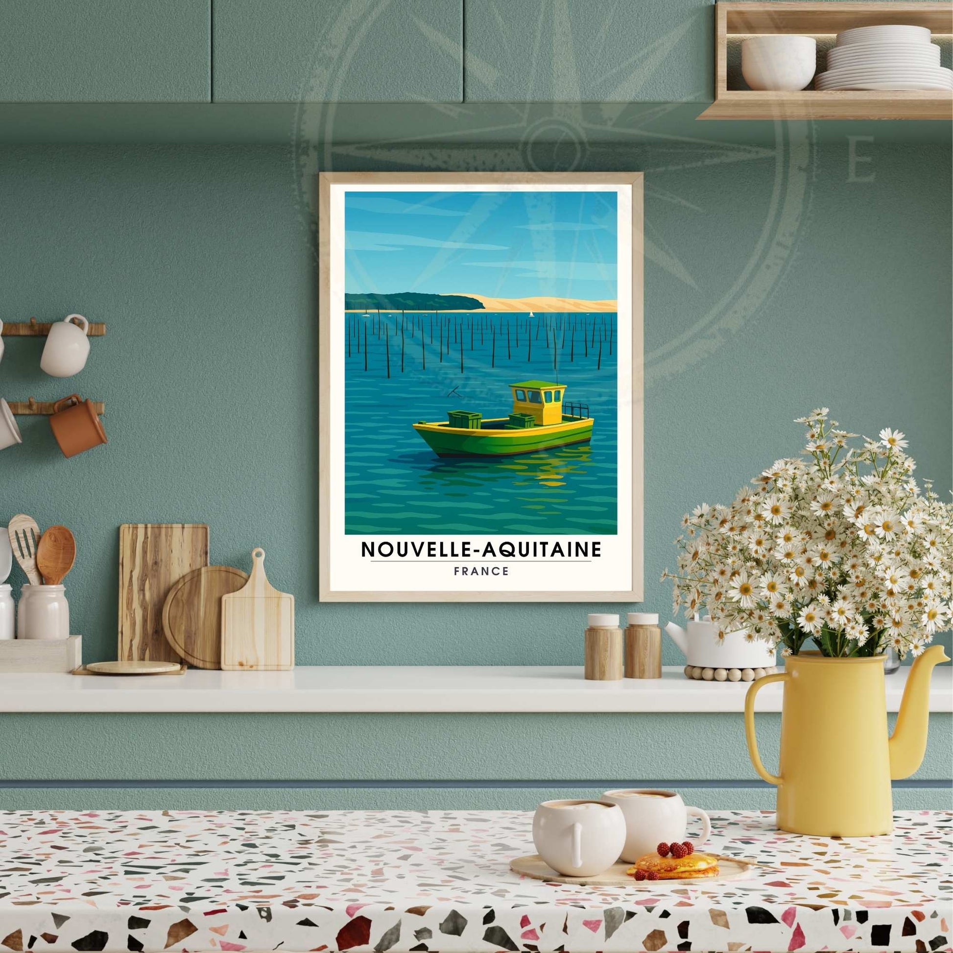 Affiche Nouvelle Aquitaine | Cap Ferret | Affiche de voyage France