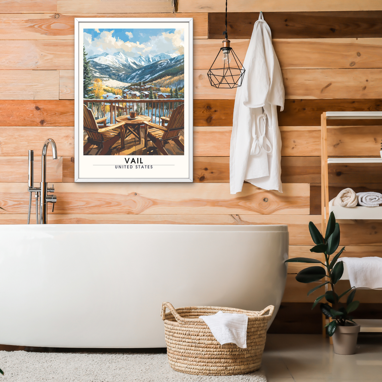 Affiche de voyage Vail, USA | Poster Vail | Affiche Ski | Colorado