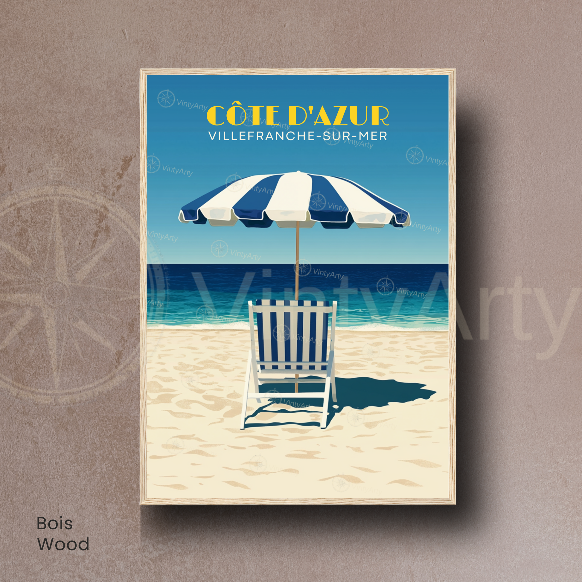 Affiche Villefranche-sur-Mer | Impression Murale France | Affiche Côte d'Azur