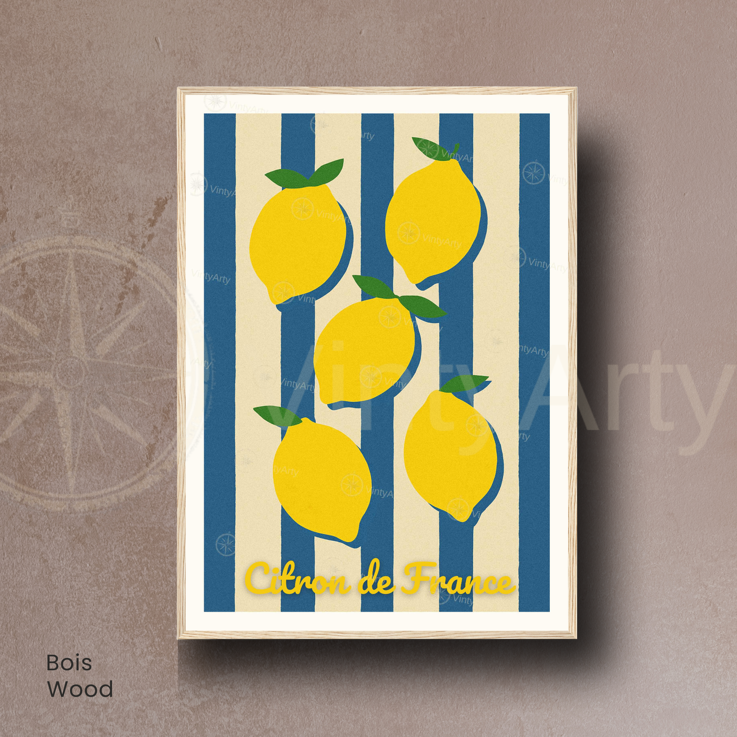 Affiche Paris | Art décoratif citron | Affiche France