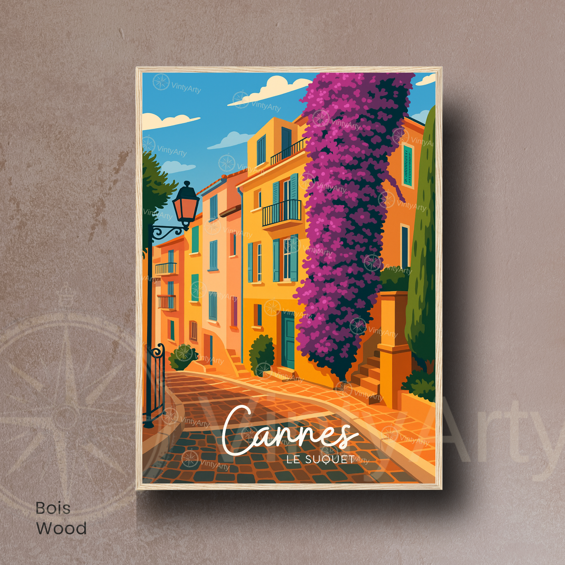 Affiche Cannes | Poster mural Le Suquet | Affiche France