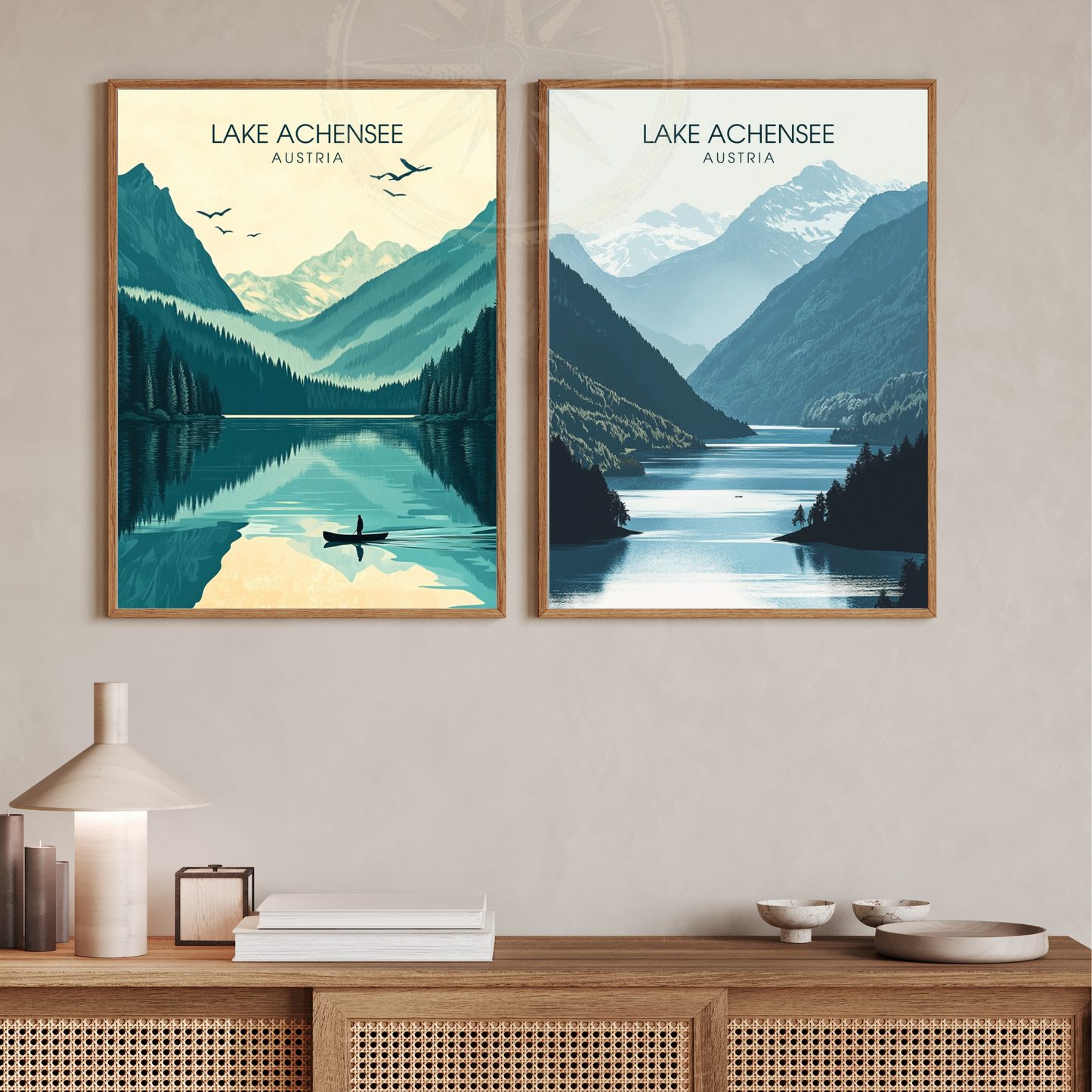Affiche Lac Achensee | Impression de voyage Autriche | Affiche Lac