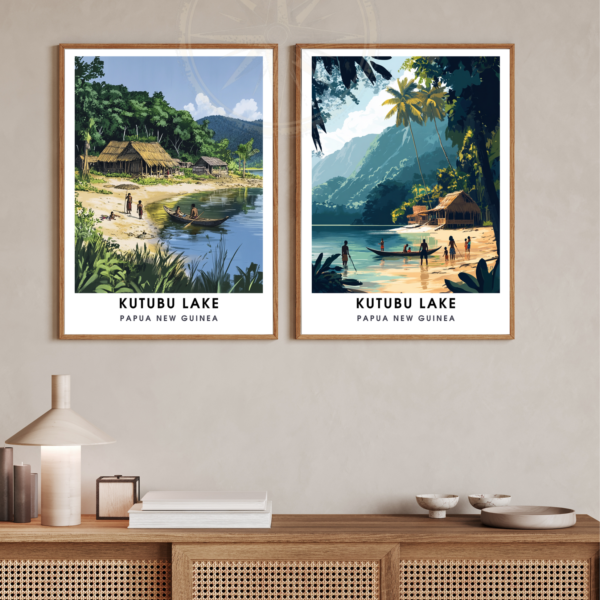 Affiche Lac Katubu | Poster Murale Papouasie-Nouvelle-Guinée | Affiche Lac