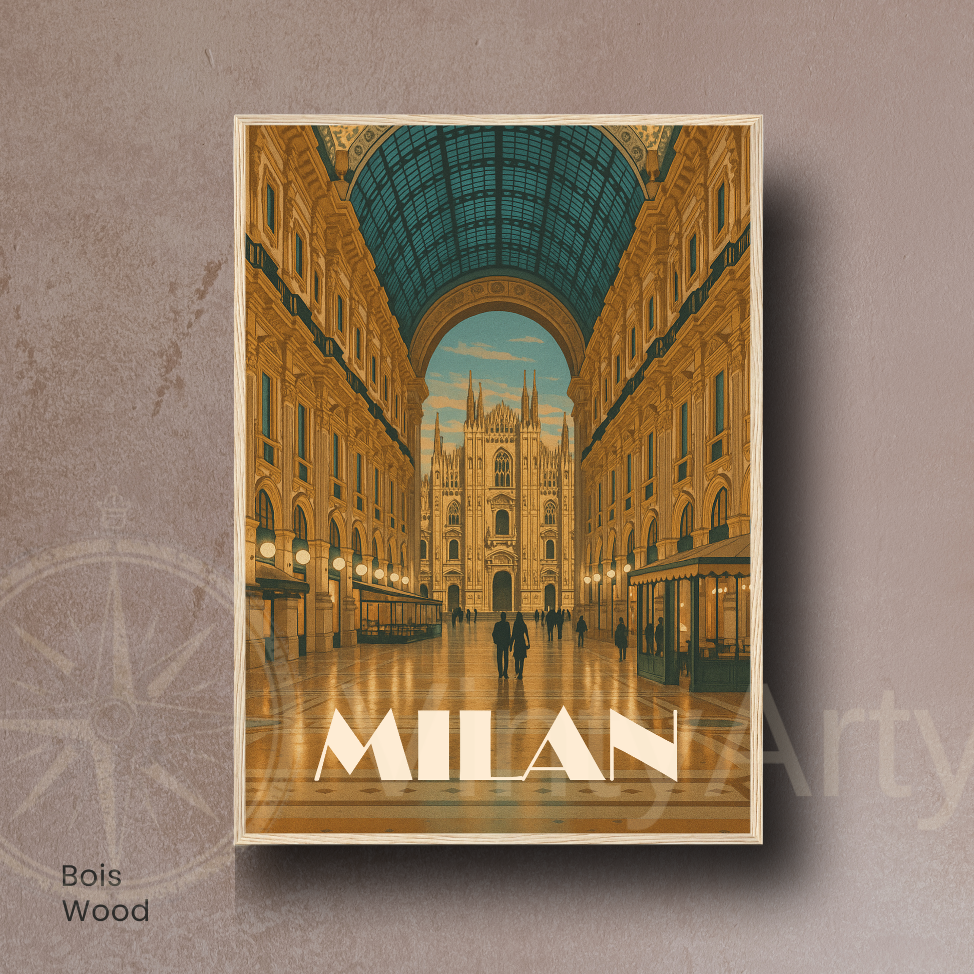 Affiche Milan | Poster de voyage Cathédrale de Milan | Affiche Milan