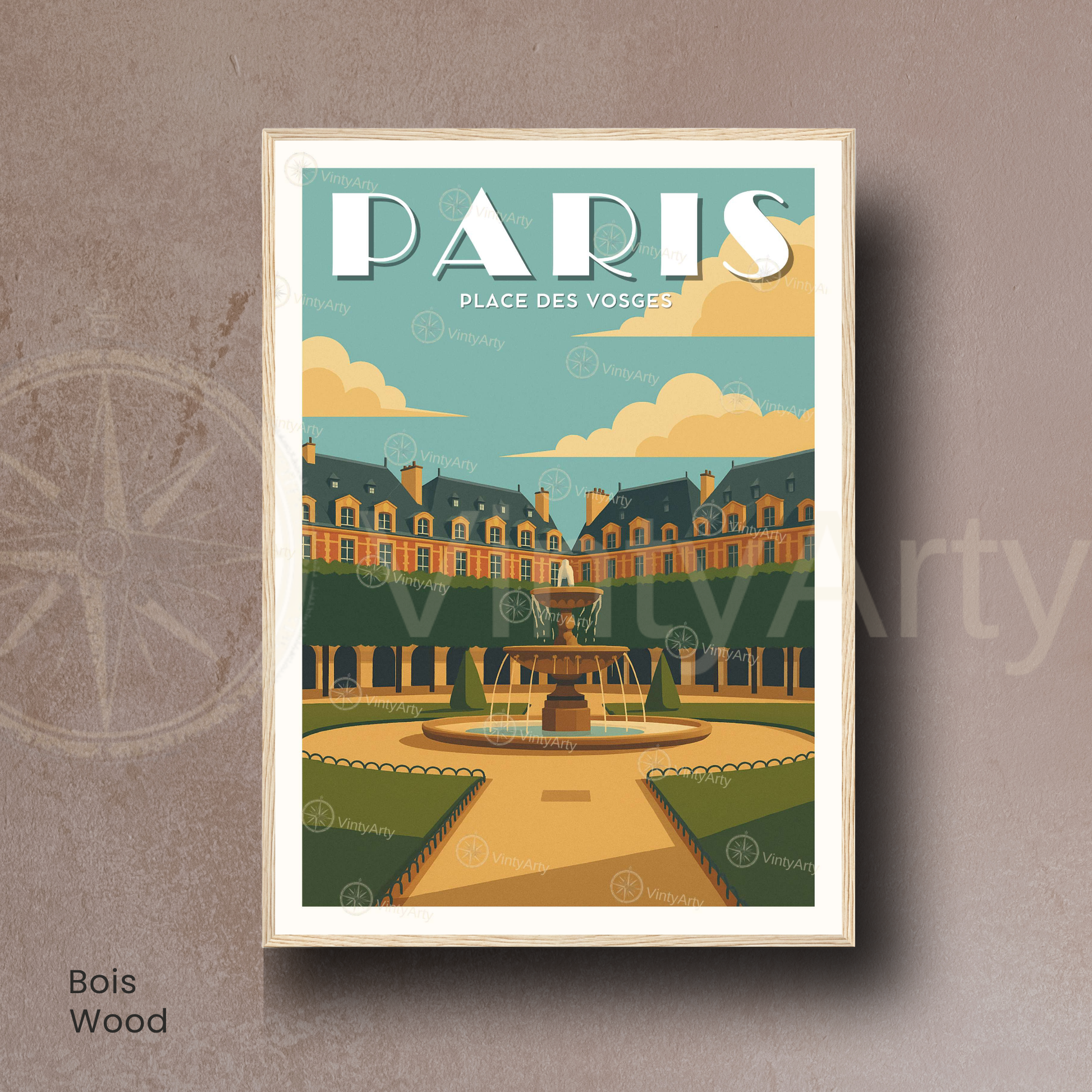 Affiche Paris | Impression Place des Vosges  | Affiche France