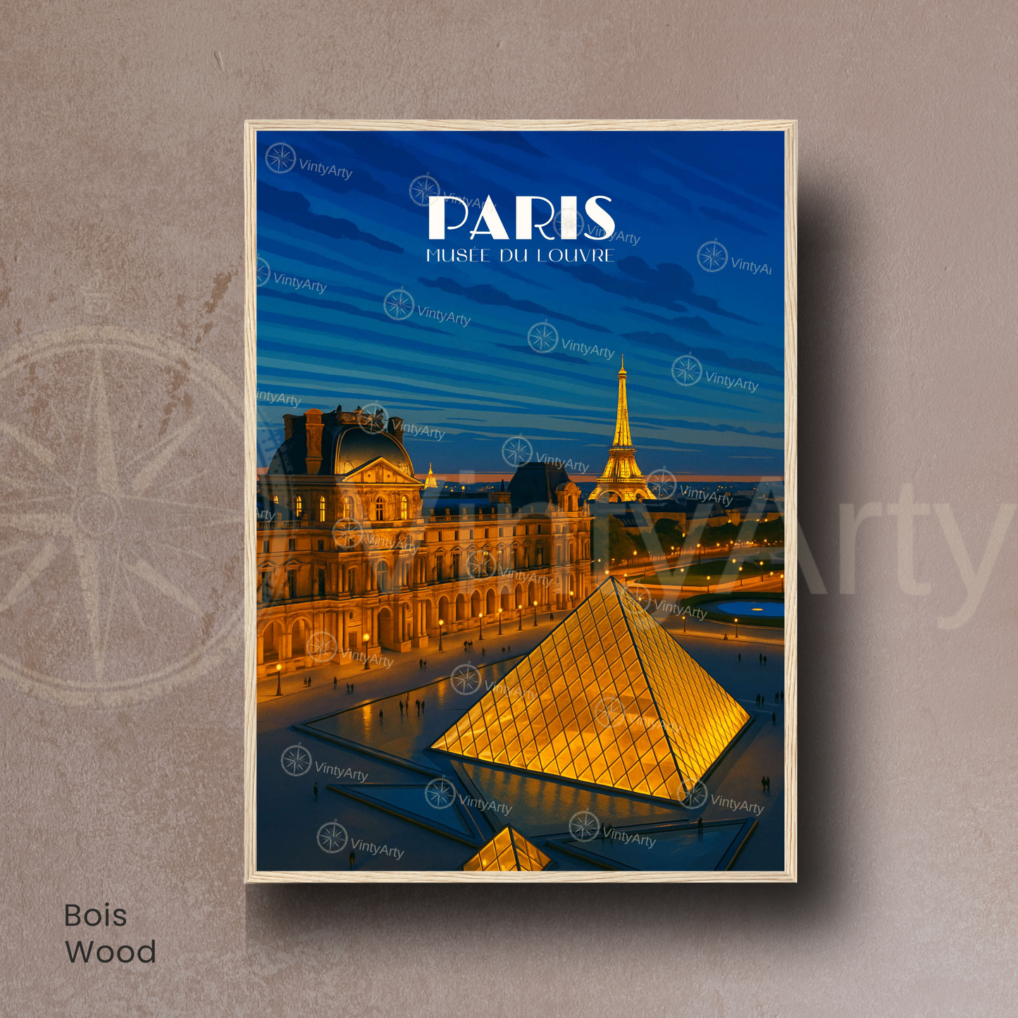 Affiche Paris | Poster Musée du Louvre | Affiche France
