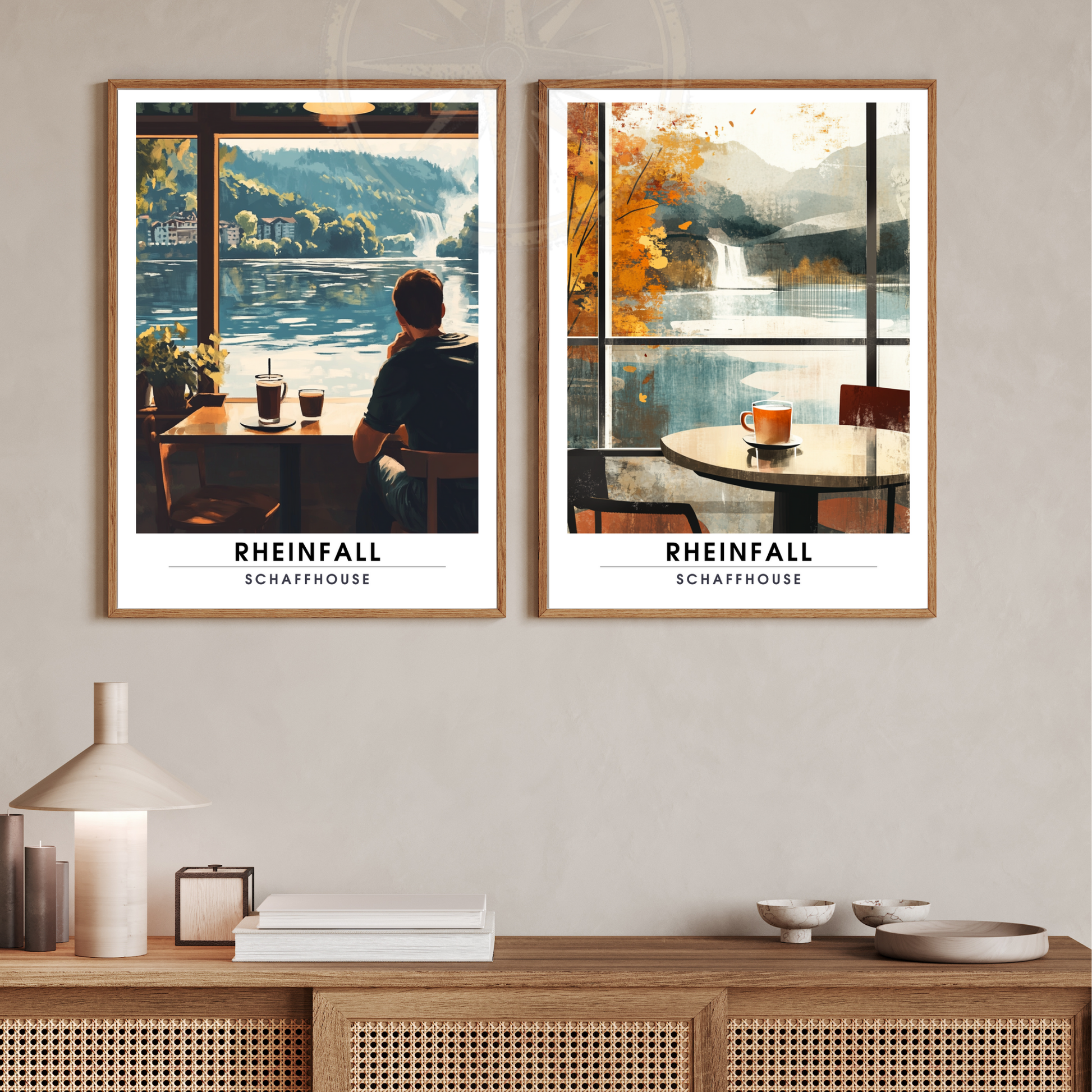 Affiche Chutes du Rhin | Impression Suisse | Affiche Suisse