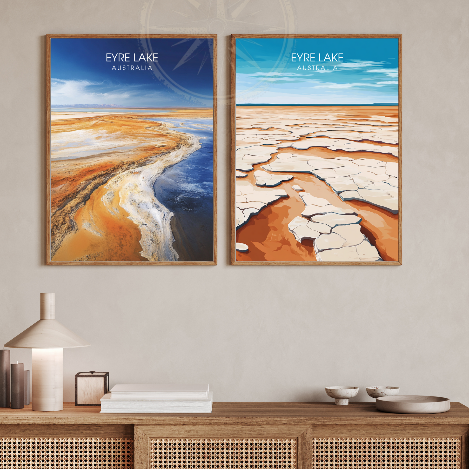 Affiche lac Eyre | Poster Australie | Affiche Lac
