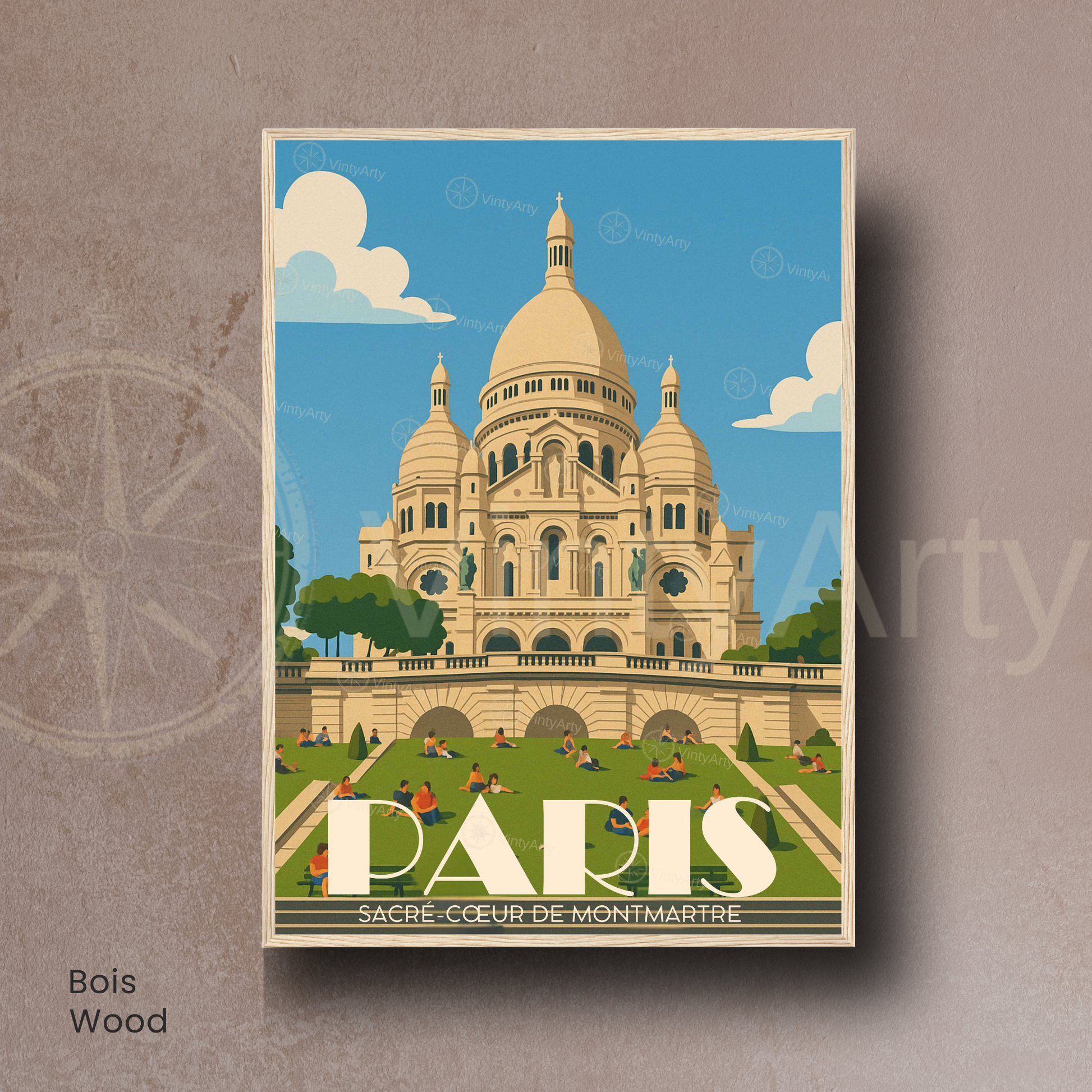 Affiche Paris | Impression Artistique Montmartre - Sacré Cœur | Affiche France